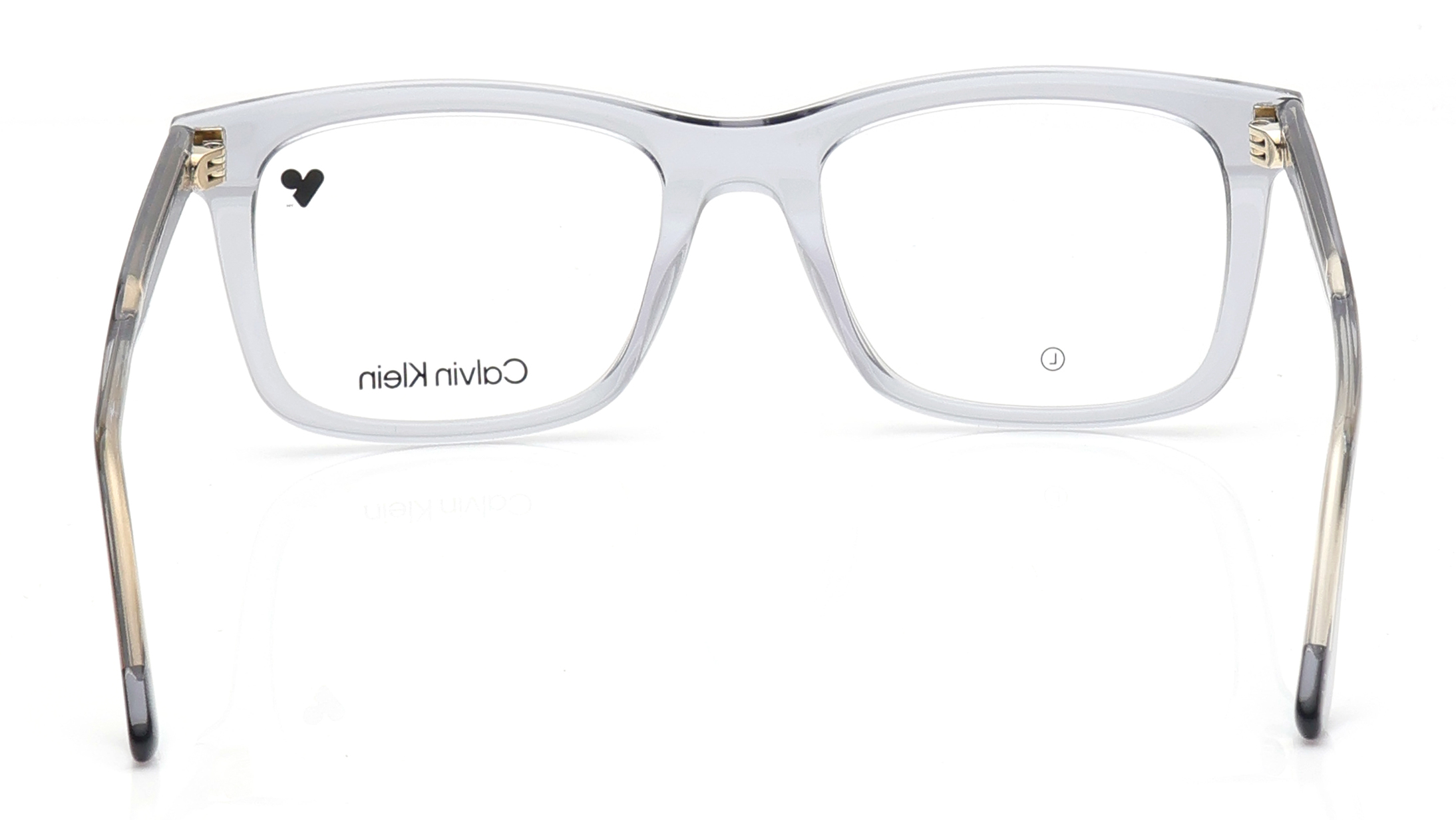 Image 4 of Grey Rectangle Eyeglasses for Men from Calvin Klein Available at Titan Eye+