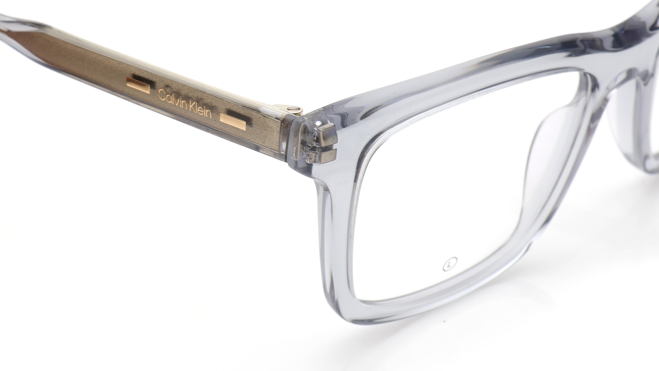 Image 5 of Grey Rectangle Eyeglasses for Men from Calvin Klein Available at Titan Eye+
