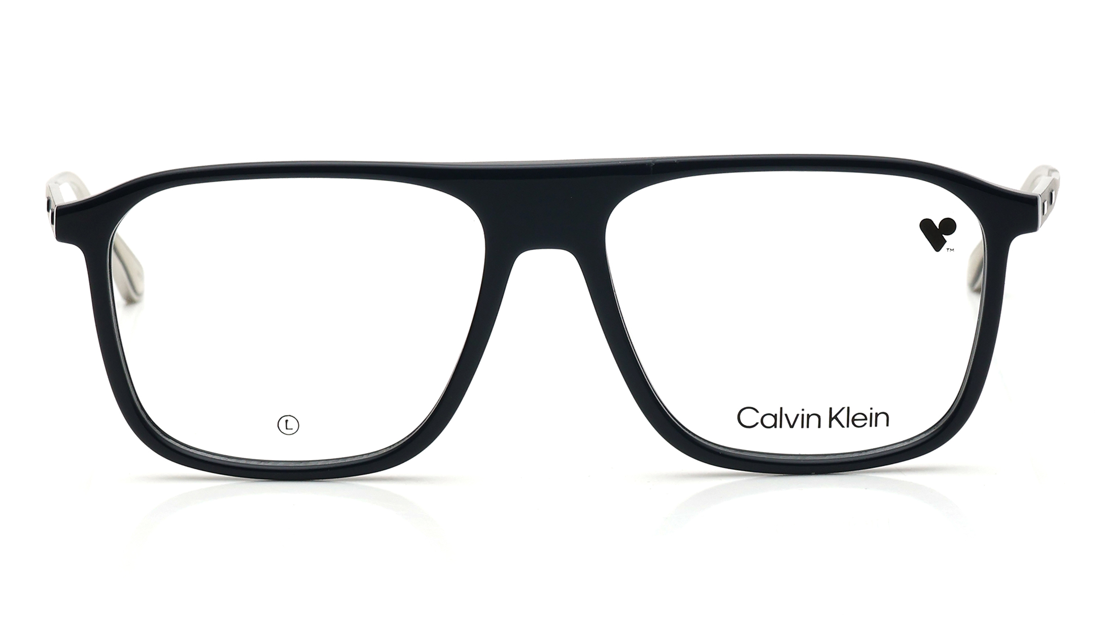 Image 1 of Blue Navigator Eyeglasses for Men from Calvin Klein Available at Titan Eye+