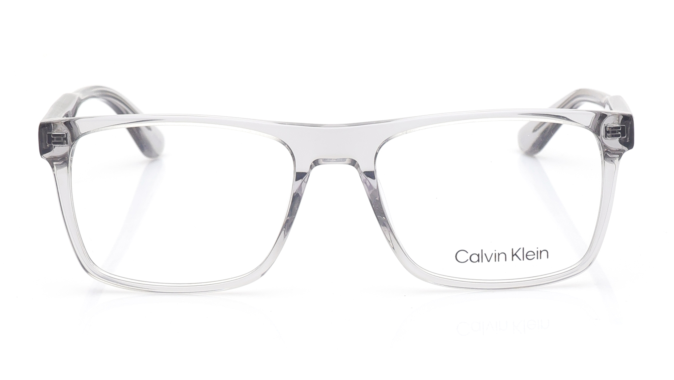 Image 1 of Crystal Square Eyeglasses for Men from Calvin Klein Available at Titan Eye+