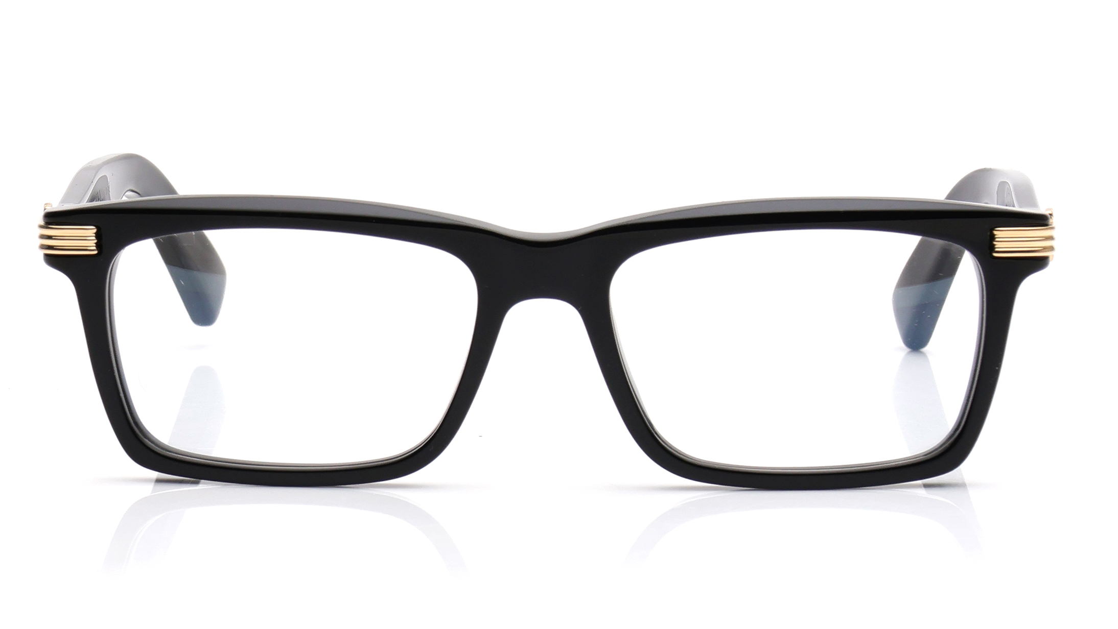 Image 1 of Black Rectangle Eyeglasses for Men from Cartier Available at Titan Eye+