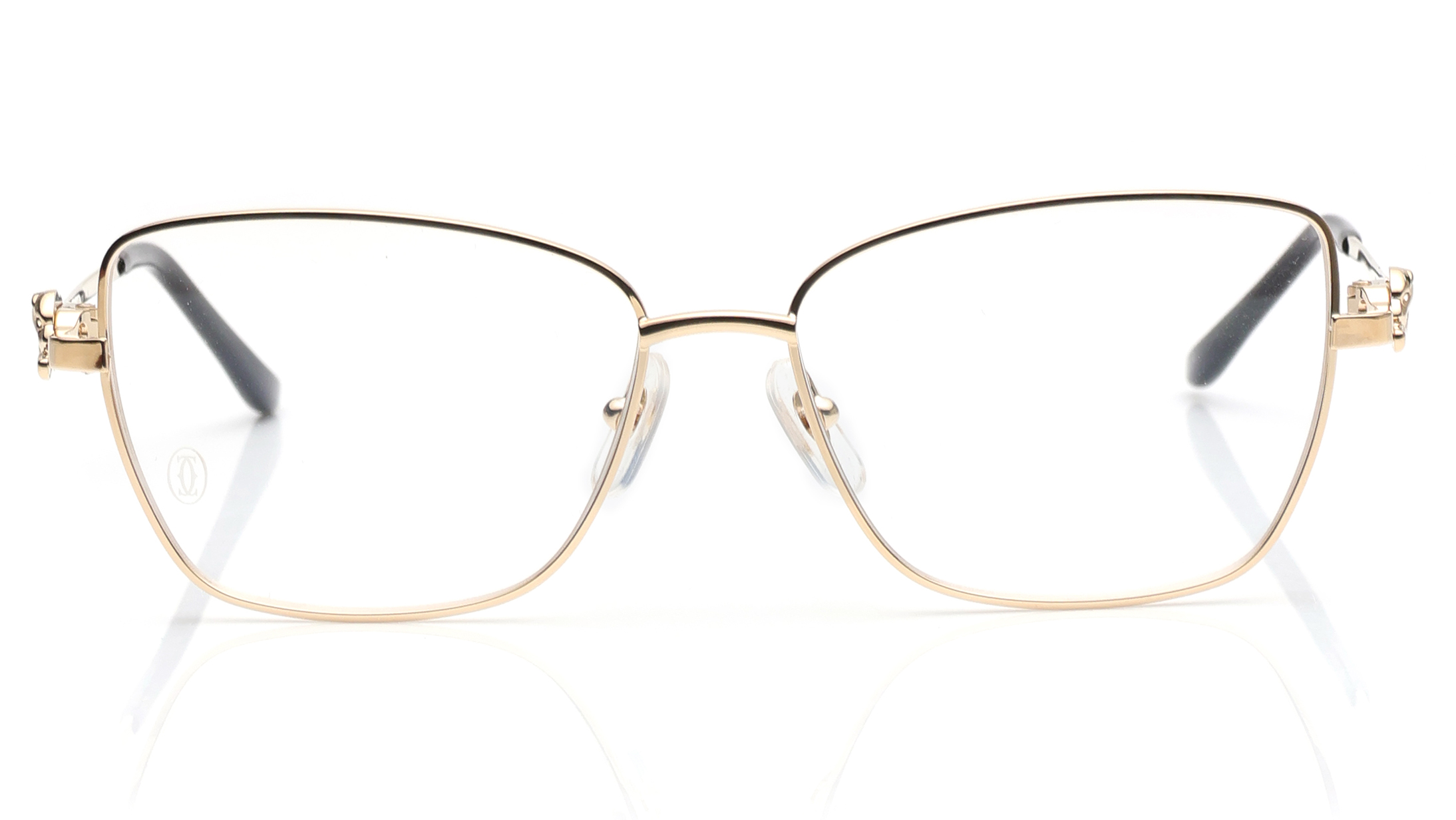Image 1 of Gold CatEye Eyeglasses for Women from Cartier Available at Titan Eye+