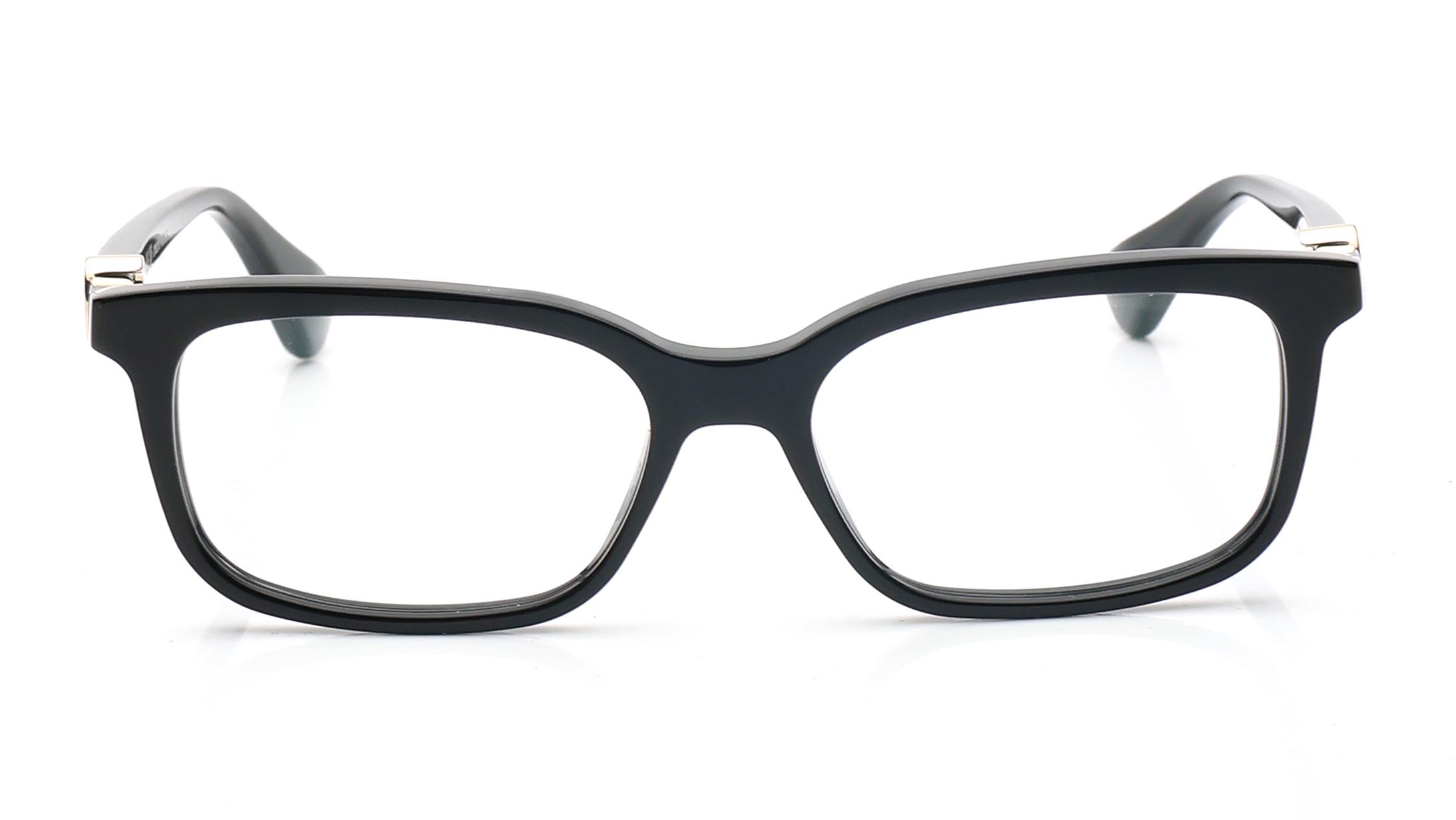 Image 1 of Black Rectangle Eyeglasses for Women from Cartier Available at Titan Eye+