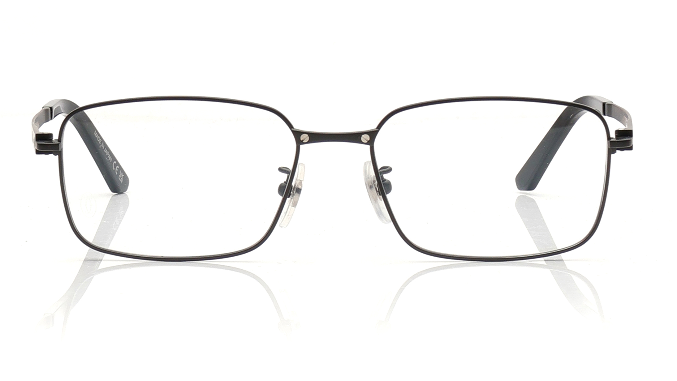 Image 1 of Black Rectangle Eyeglasses for Men from Cartier Available at Titan Eye+