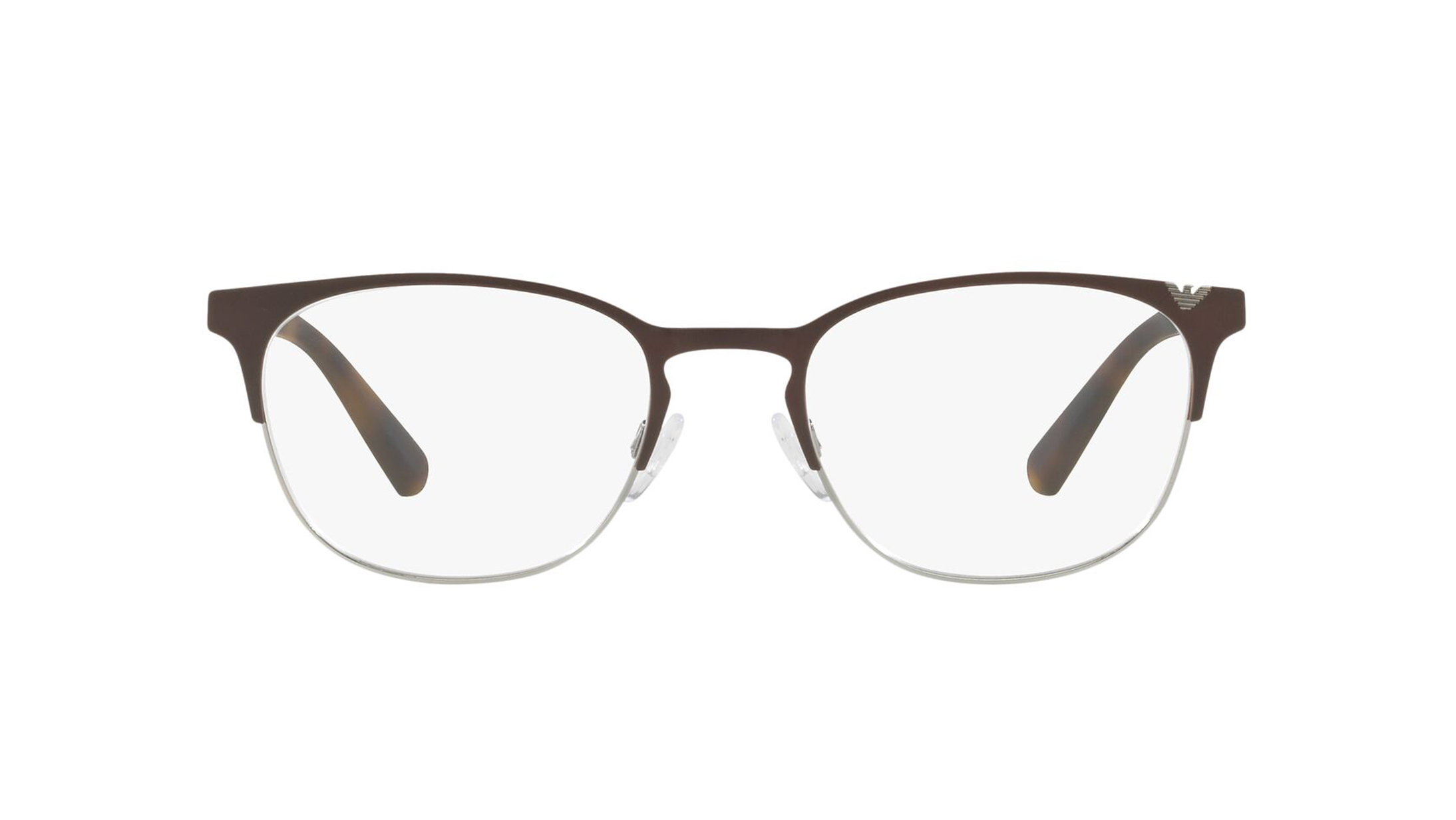 Image 1 of Brown Oval Eyeglasses for Men from Emporio Armani Available at Titan Eye+