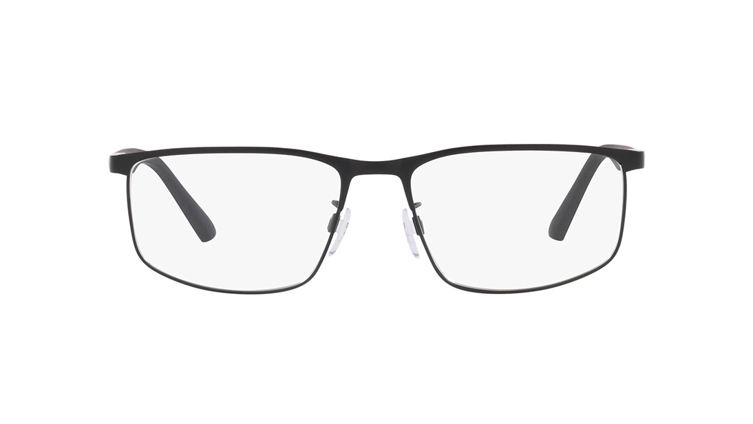 Image 1 of Black Square Rimmed Eyeglasses for Men from Emporio Armani Available at Titan Eye+