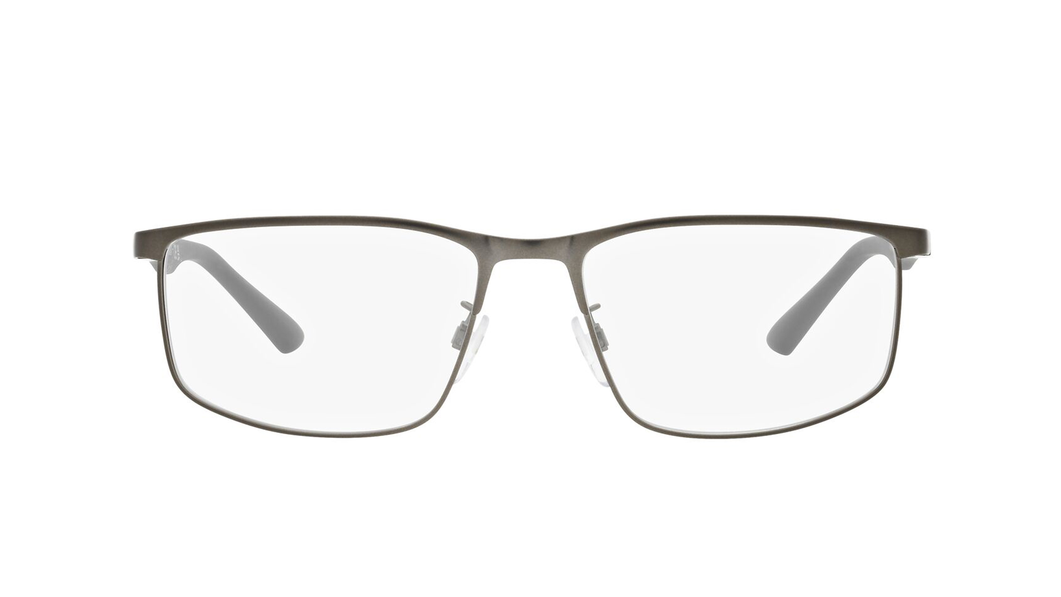 Image 1 of Grey Square Eyeglasses for Men from Emporio Armani Available at Titan Eye+