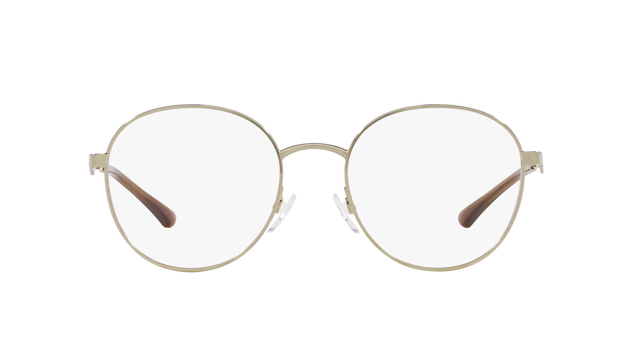 Image 1 of Gold Square Eyeglasses for Women from Emporio Armani Available at Titan Eye+