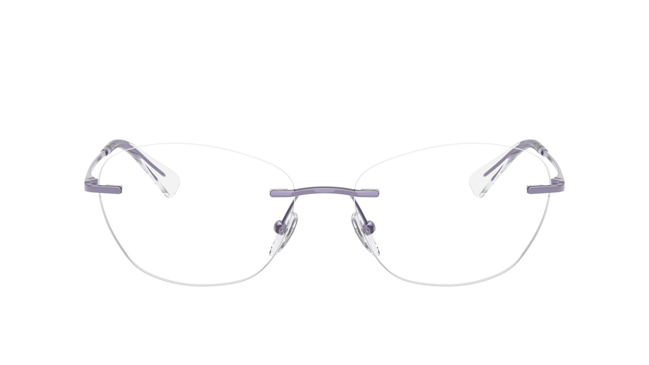 Image 1 of Violet Phantos Semi-rimmed Eyeglasses for Women from Emporio Armani Available at Titan Eye+