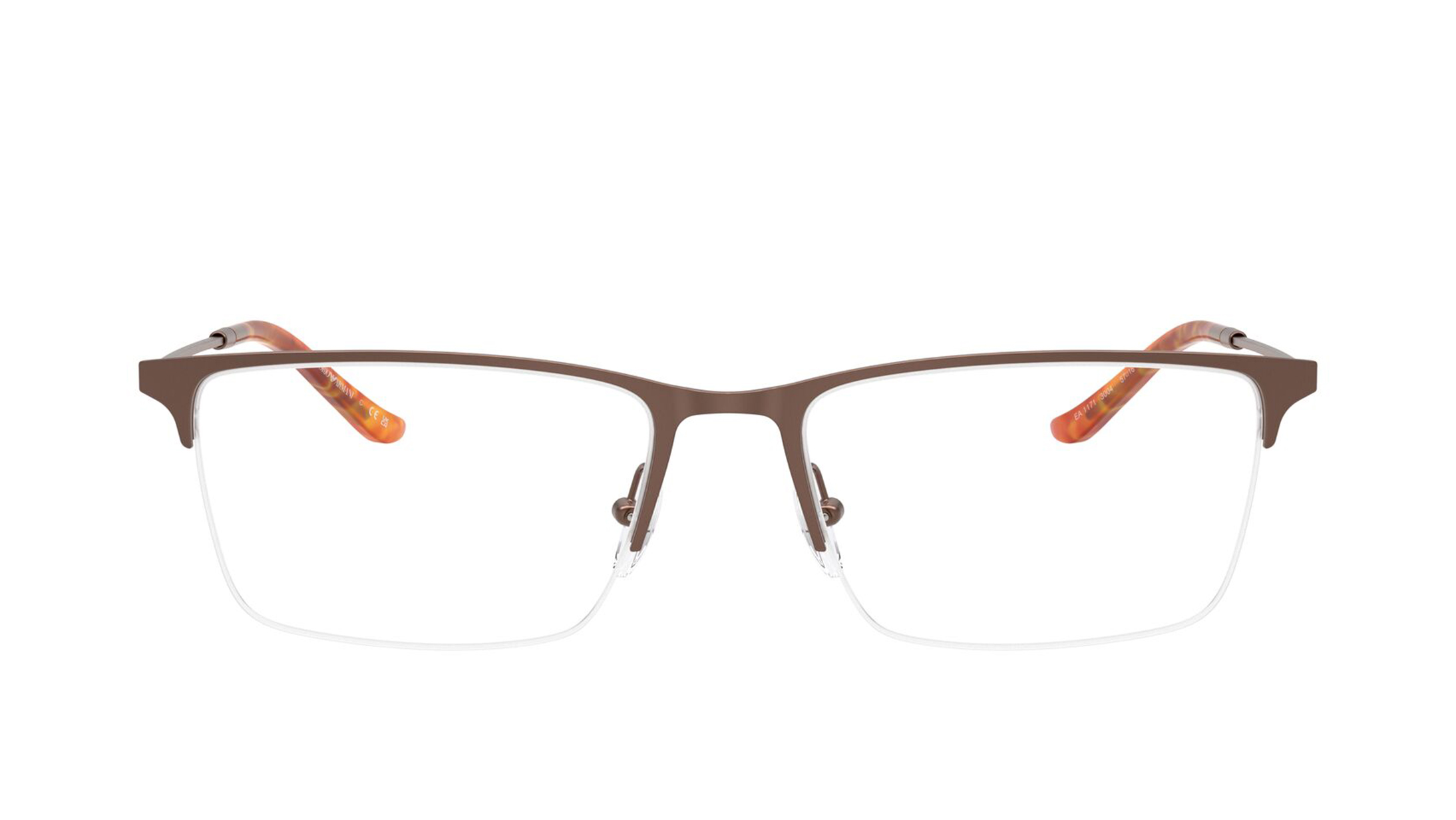 Image 1 of Bronze Rectangle Eyeglasses for Men from Emporio Armani Available at Titan Eye+