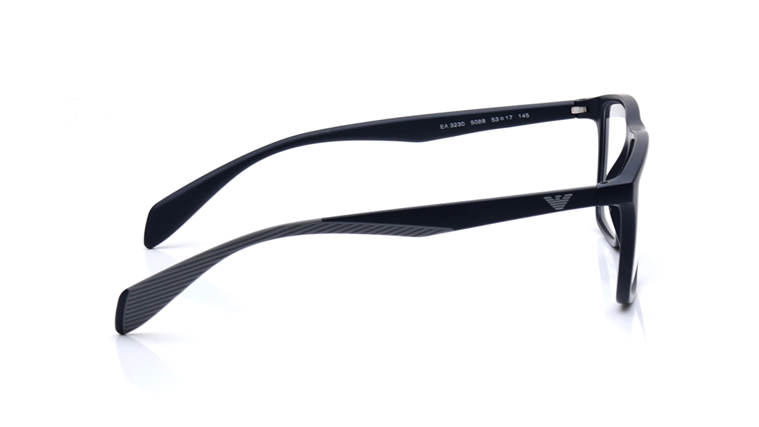 Image 6 of Black Geometric Rimmed Eyeglasses for Men from Emporio Armani Available at Titan Eye+