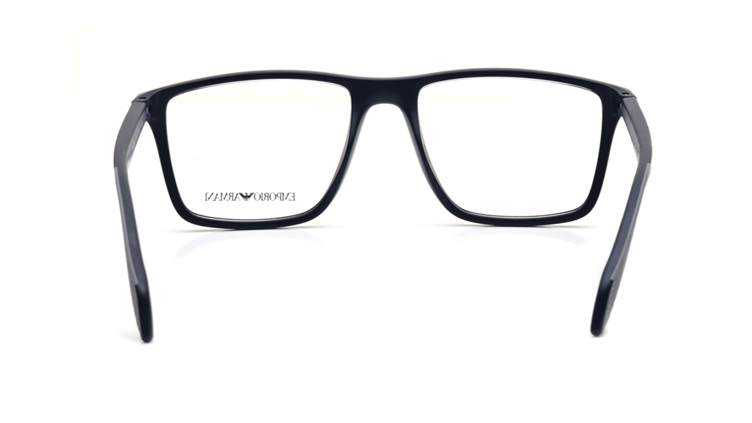 Image 4 of Black Geometric Rimmed Eyeglasses for Men from Emporio Armani Available at Titan Eye+