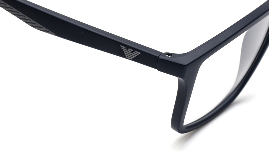 Image 5 of Black Geometric Rimmed Eyeglasses for Men from Emporio Armani Available at Titan Eye+