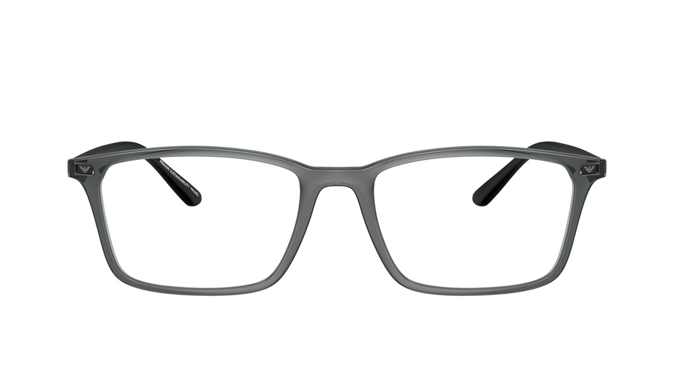 Image 1 of Rectangle Black Rimmed Eyeglasses for Men from Emporio Armani Available at Titan Eye+