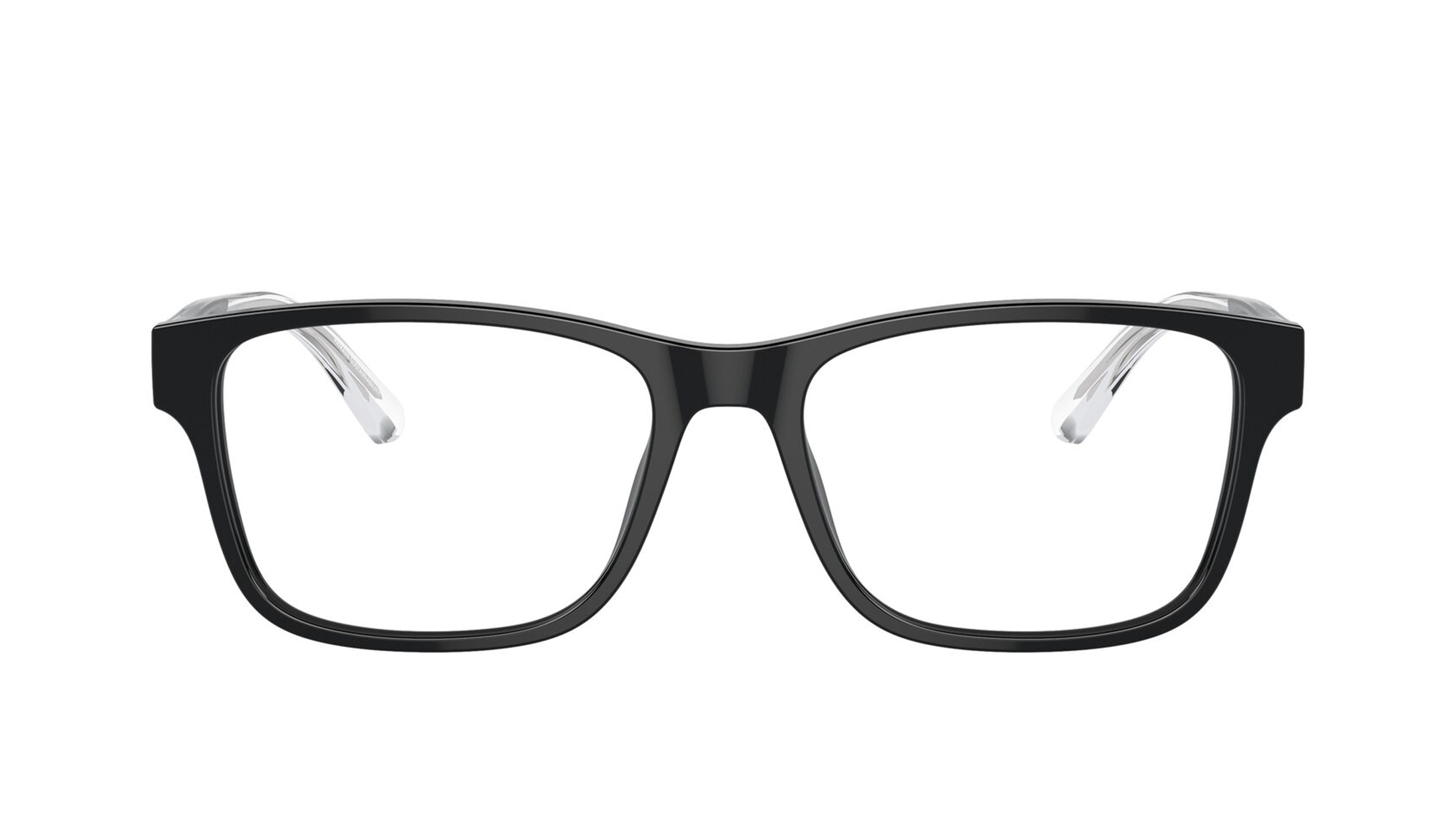Image 1 of Black Rectangle Eyeglasses for Men from Emporio Armani Available at Titan Eye+