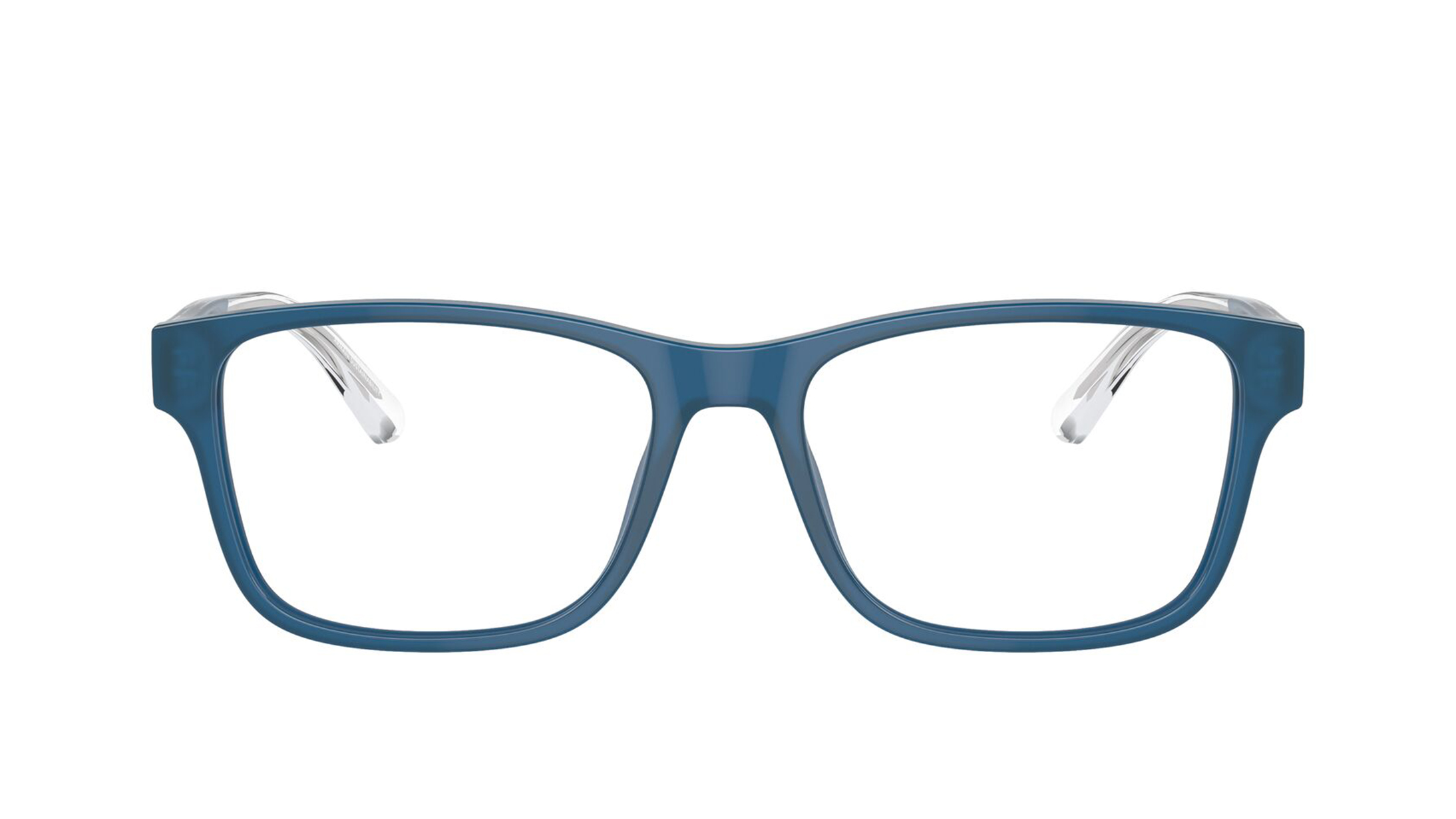 Image 1 of Rectangle Blue Rimmed Eyeglasses for Men from Emporio Armani Available at Titan Eye+