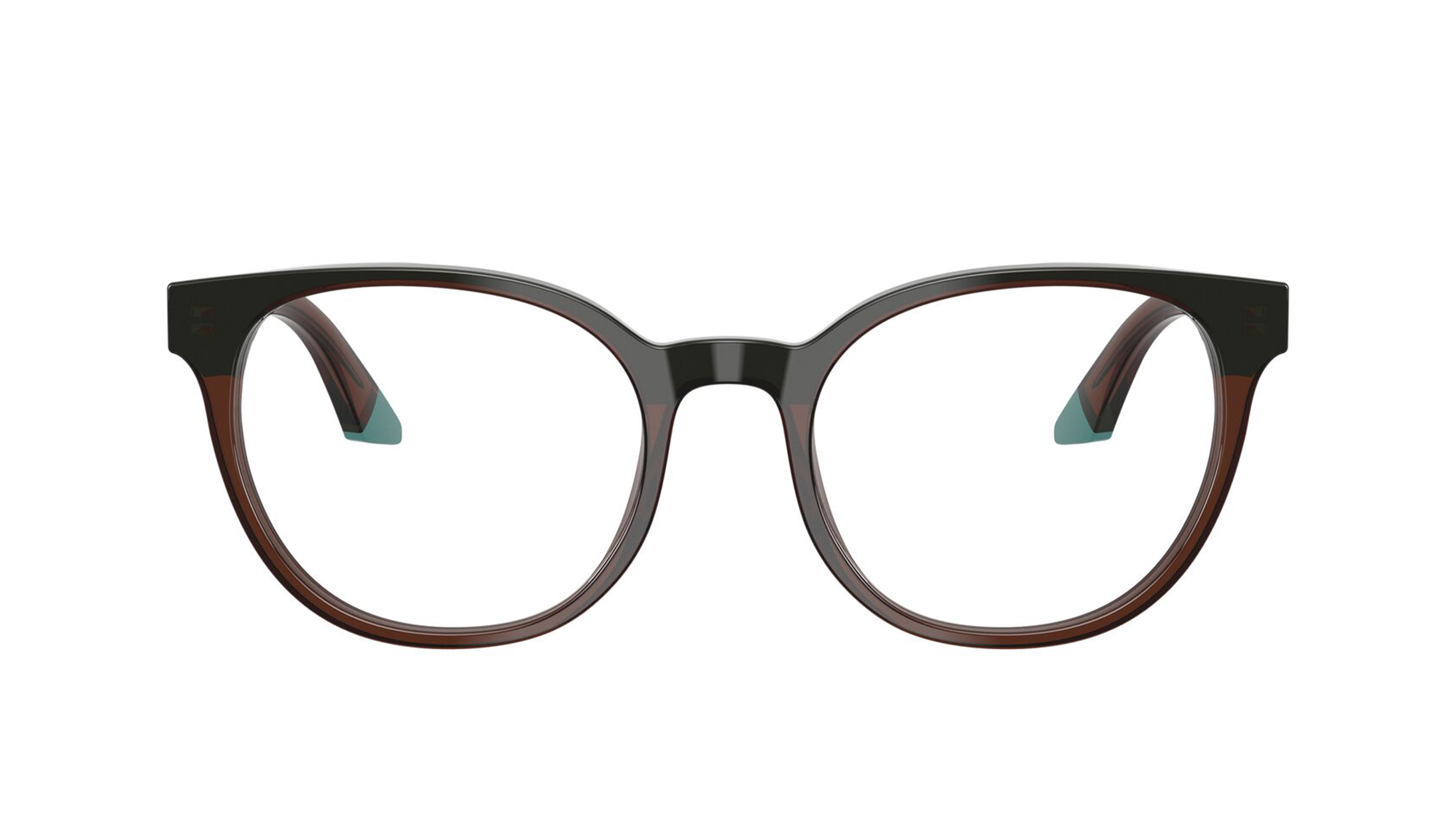 Image 1 of Brown Round Eyeglasses for Women from Emporio Armani Available at Titan Eye+