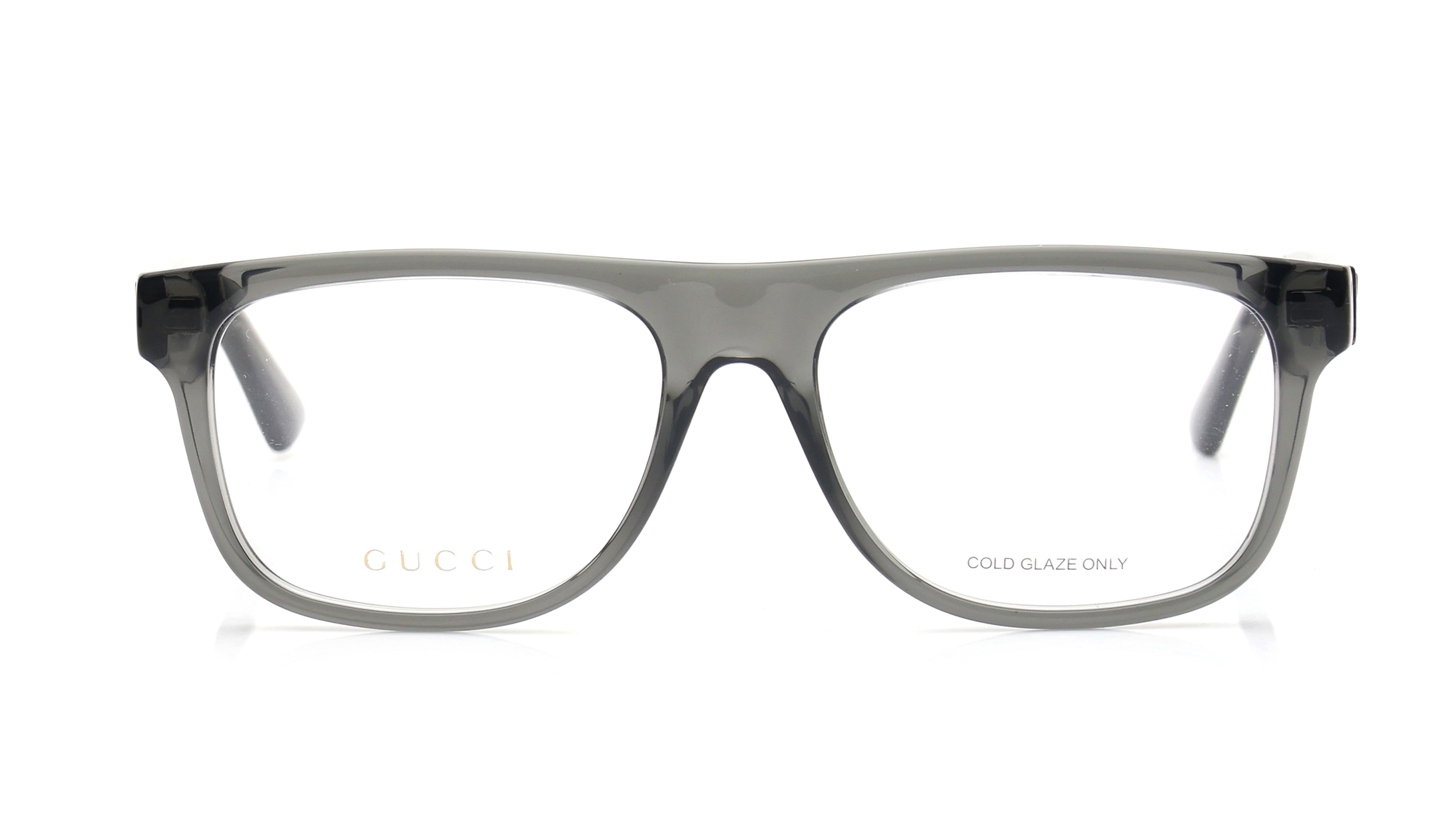 Image 1 of Transparent Square Eyeglasses for Men from Gucci Available at Titan Eye+