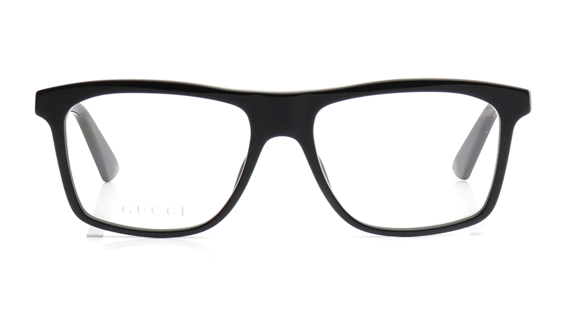 Image 1 of Black Rectangle Eyeglasses for Men from Gucci Available at Titan Eye+