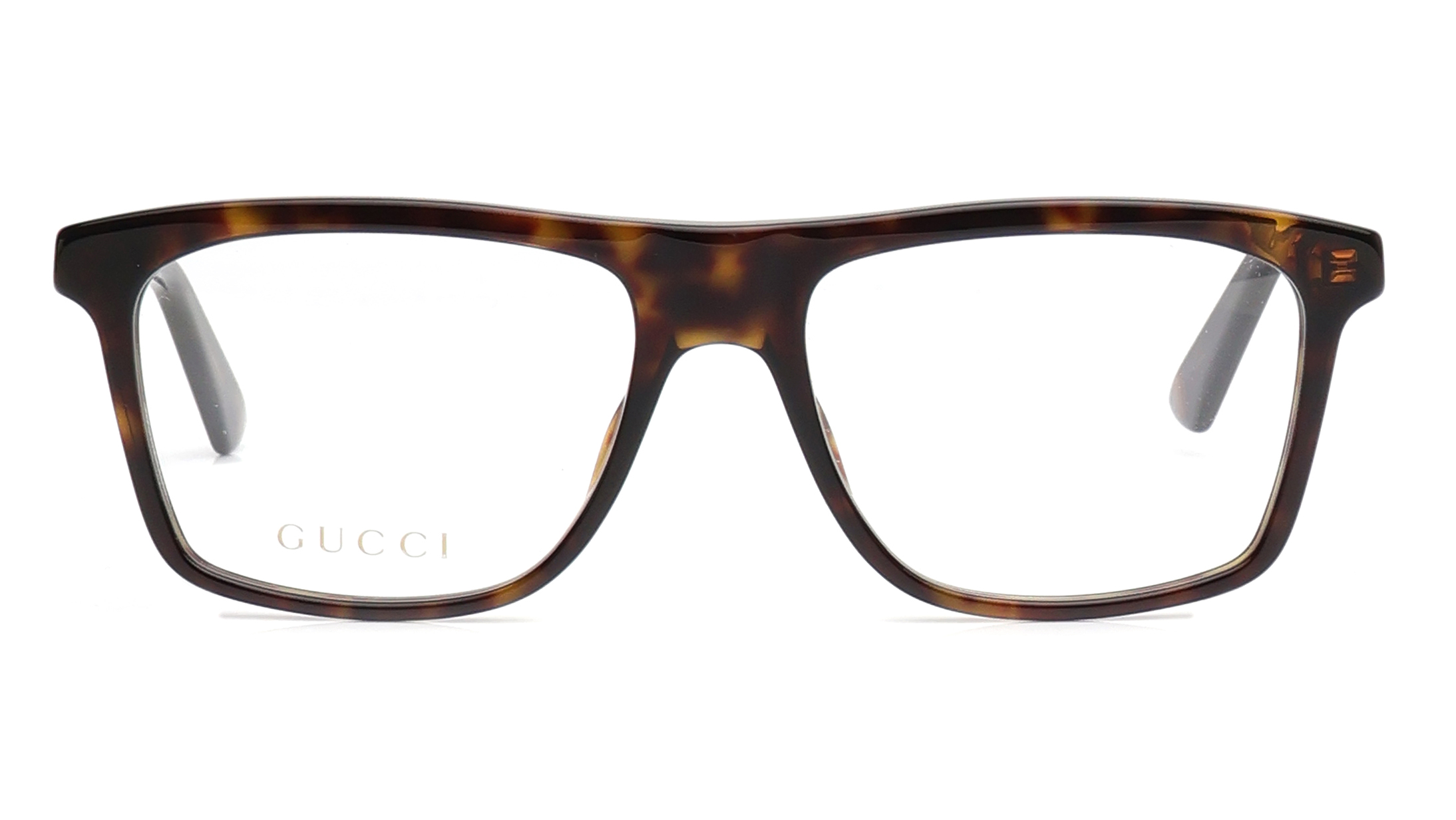 Image 1 of Brown Rectangle Eyeglasses for Men from Gucci Available at Titan Eye+