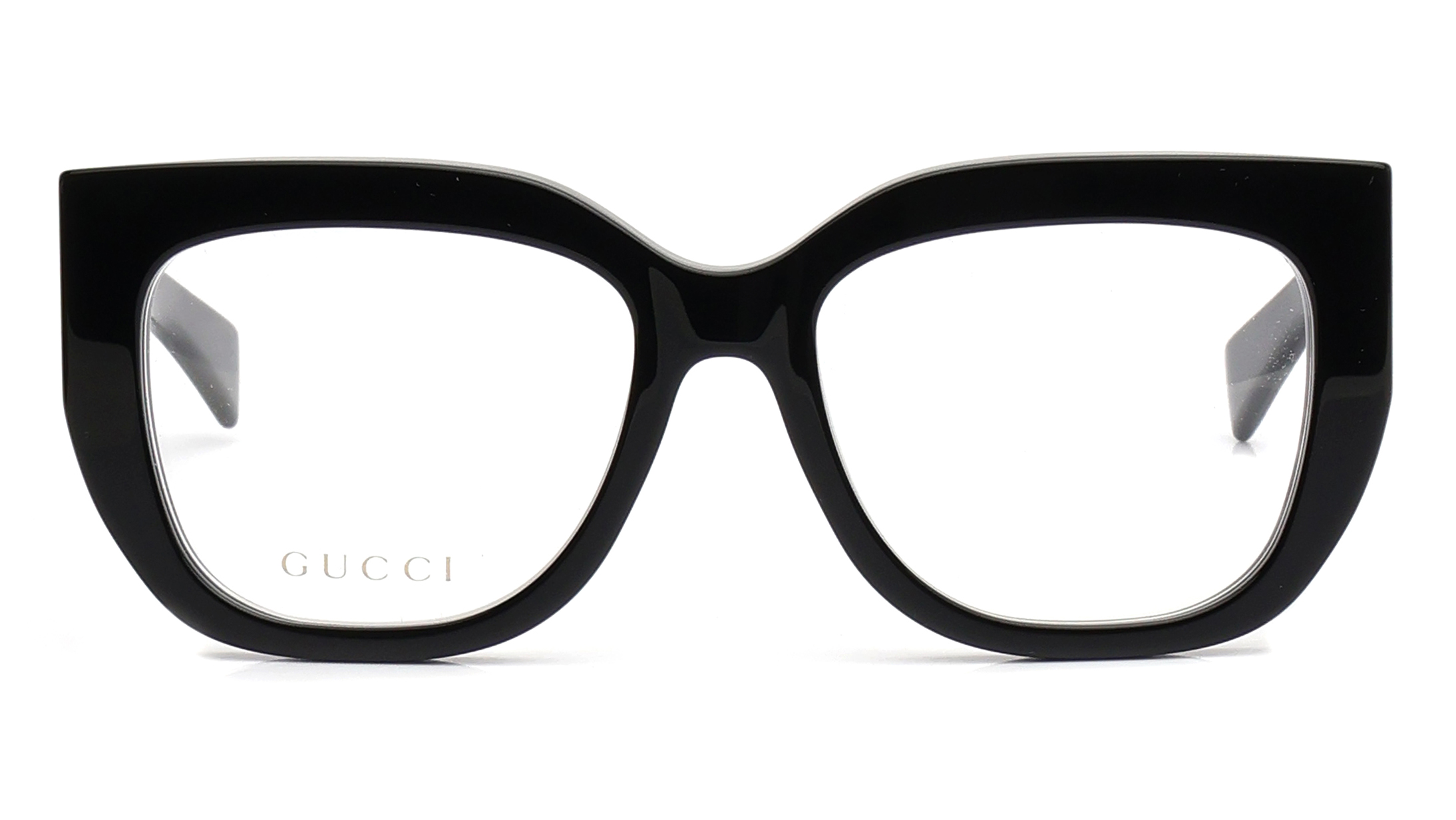 Image 1 of Black Square Eyeglasses for Women from Gucci Available at Titan Eye+