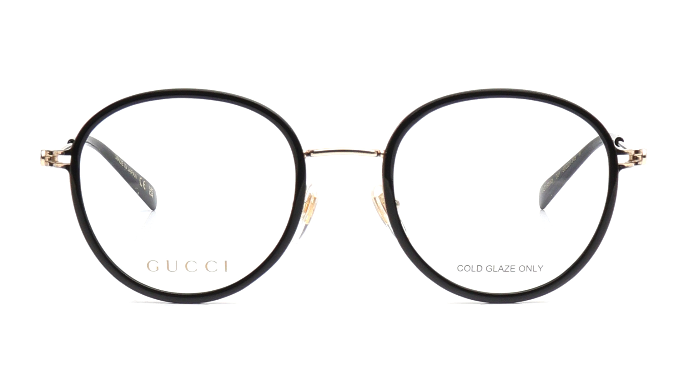 Image 1 of Black Round Eyeglasses for Women from Gucci Available at Titan Eye+