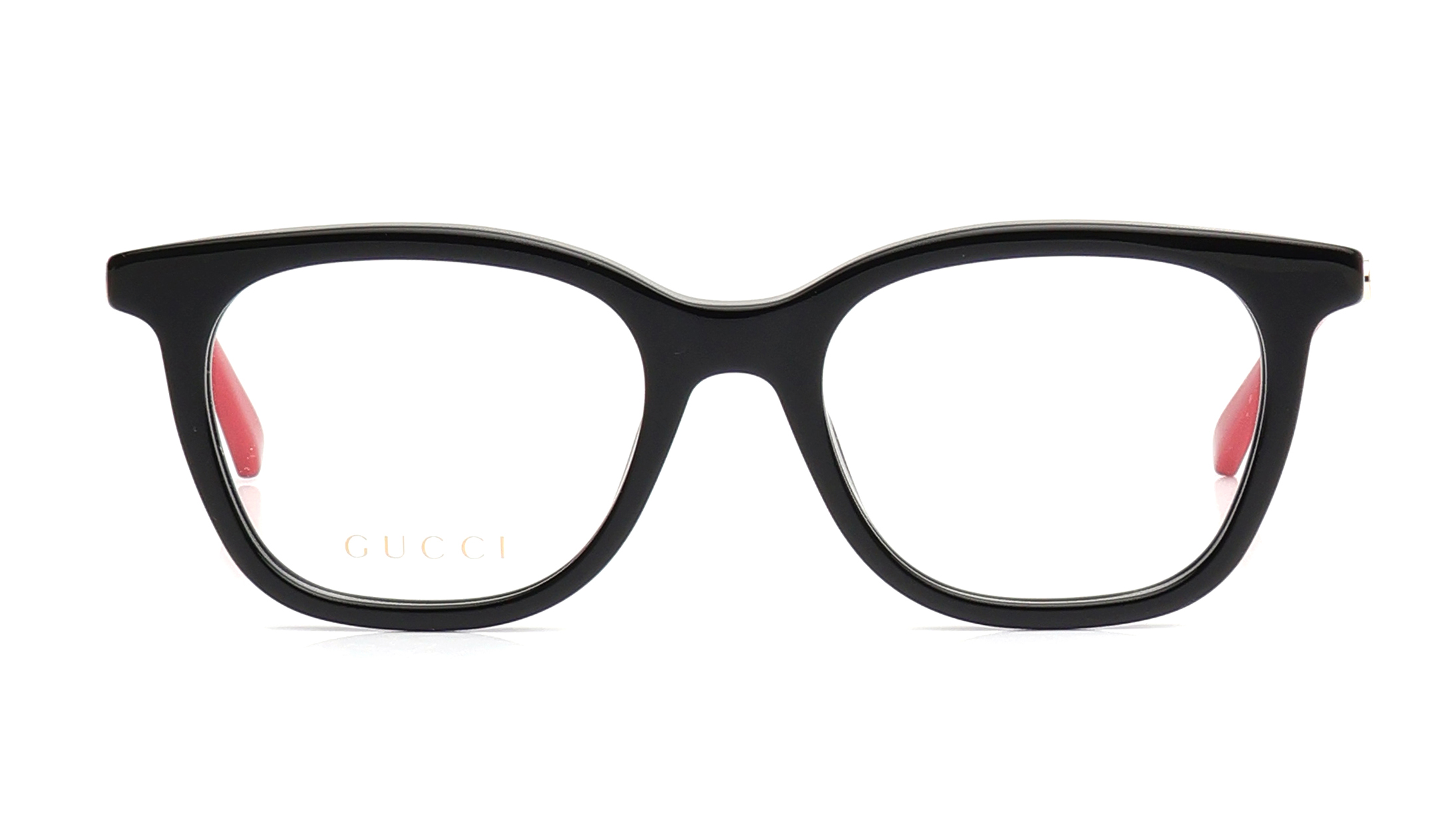 Image 1 of Black Rectangle Eyeglasses for Women from Gucci Available at Titan Eye+