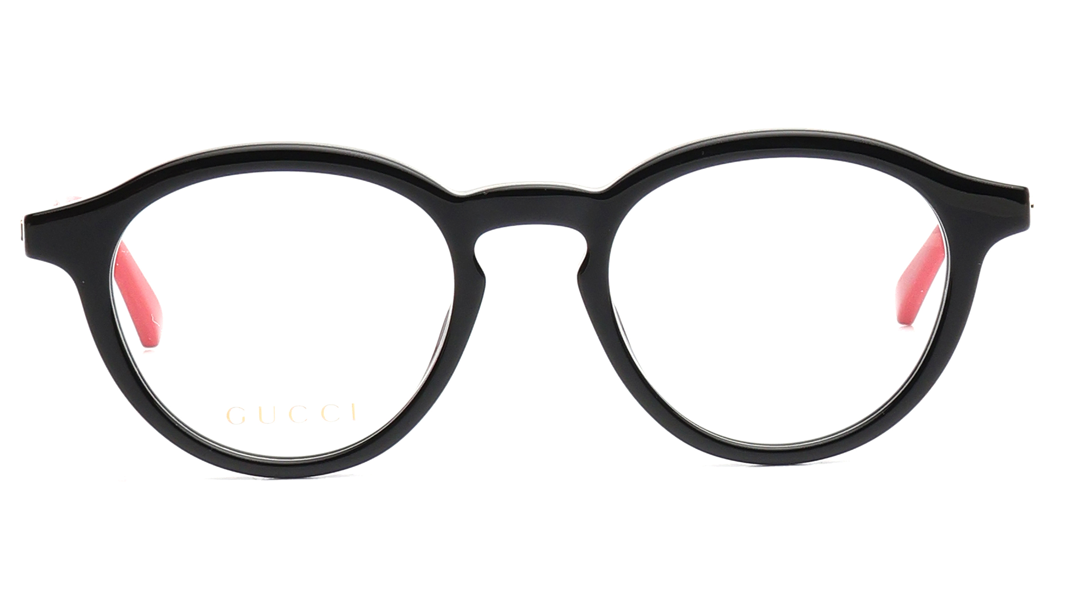Image 1 of Black Round Eyeglasses for Men from Gucci Available at Titan Eye+
