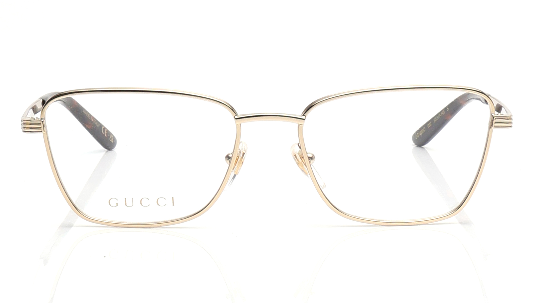 Image 1 of Gold CatEye Eyeglasses for Women from Gucci Available at Titan Eye+
