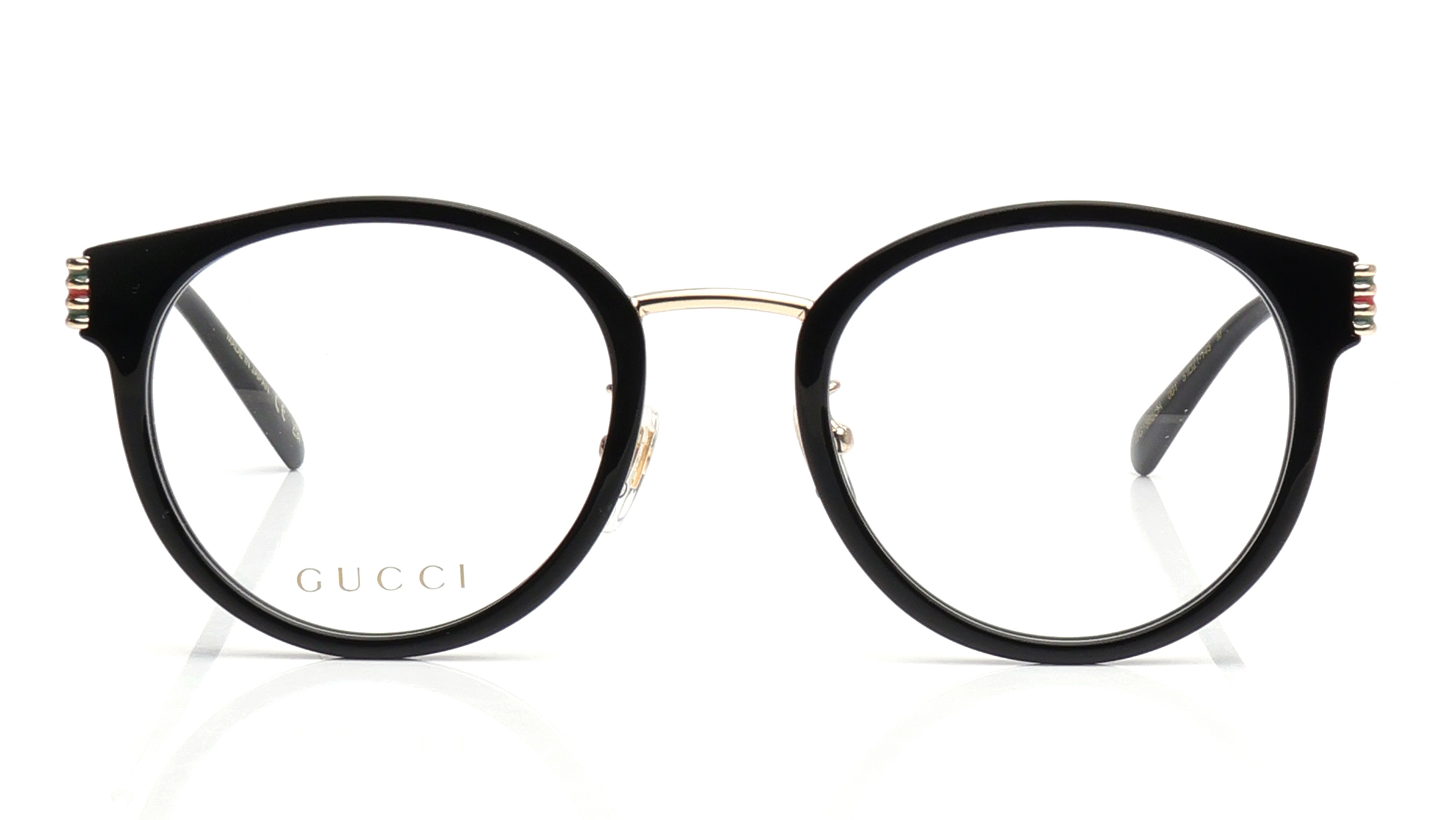 Image 1 of Black Round Eyeglasses for Women from Gucci Available at Titan Eye+