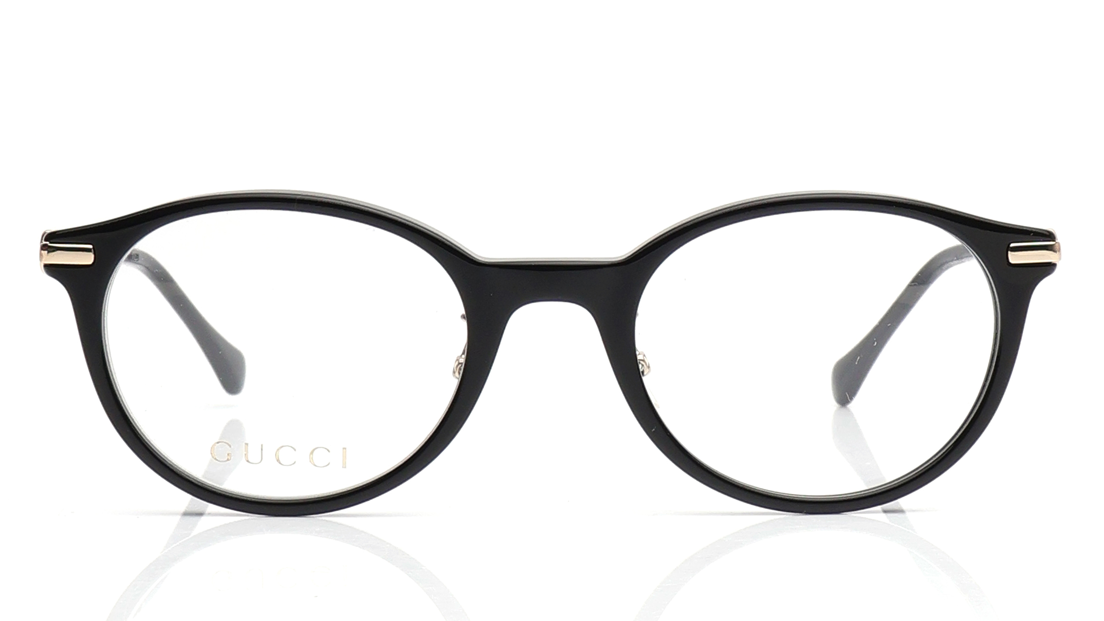 Image 1 of Black Round Eyeglasses for Women from Gucci Available at Titan Eye+