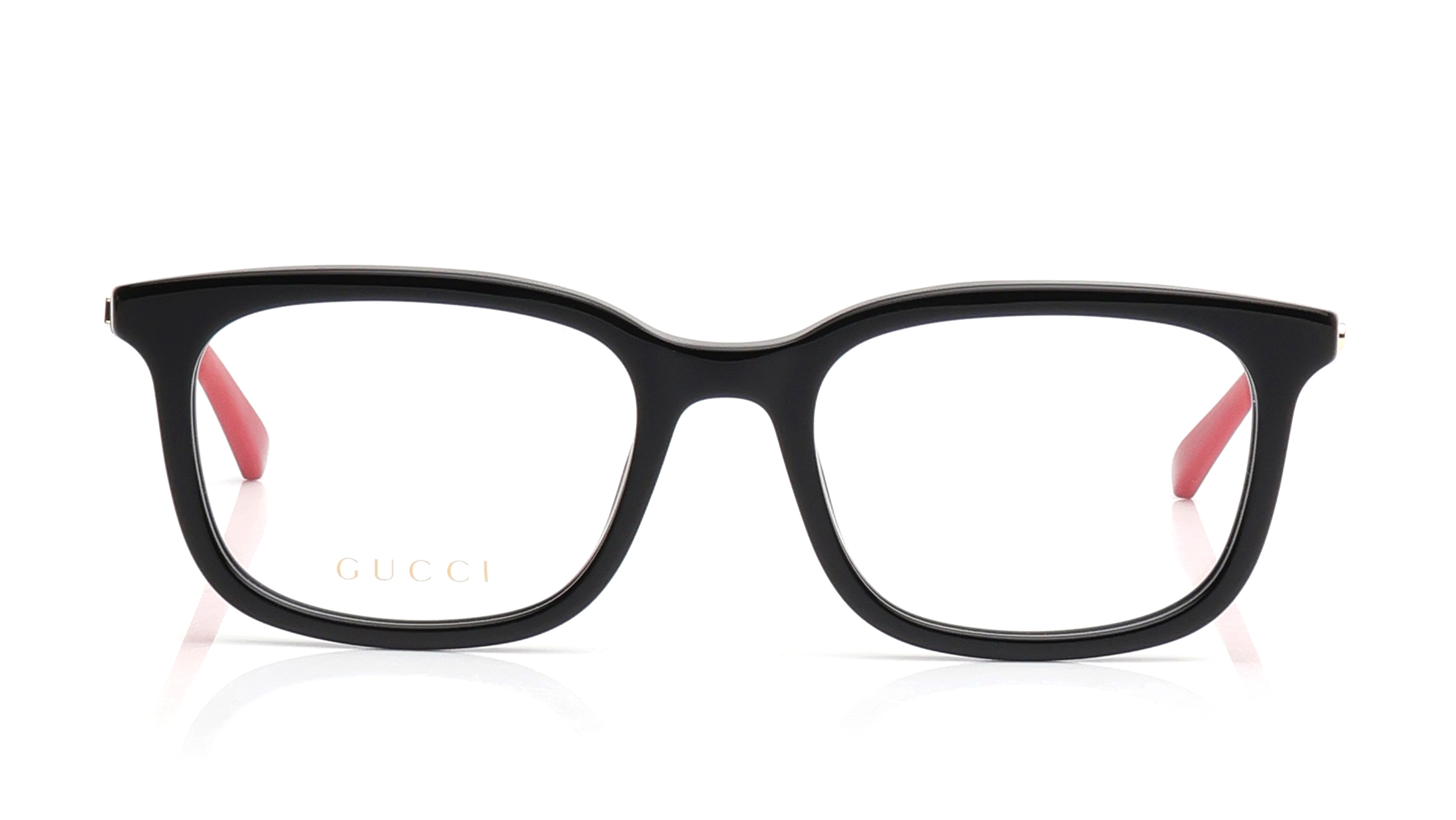 Image 1 of Black Rectangle Eyeglasses for Men from Gucci Available at Titan Eye+