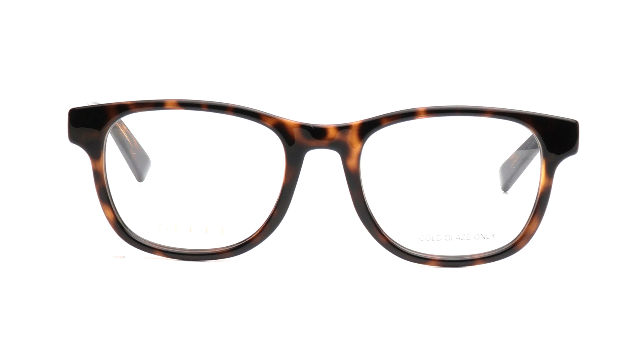 Image 1 of Havana Rectangle Eyeglasses for Men from Gucci Available at Titan Eye+