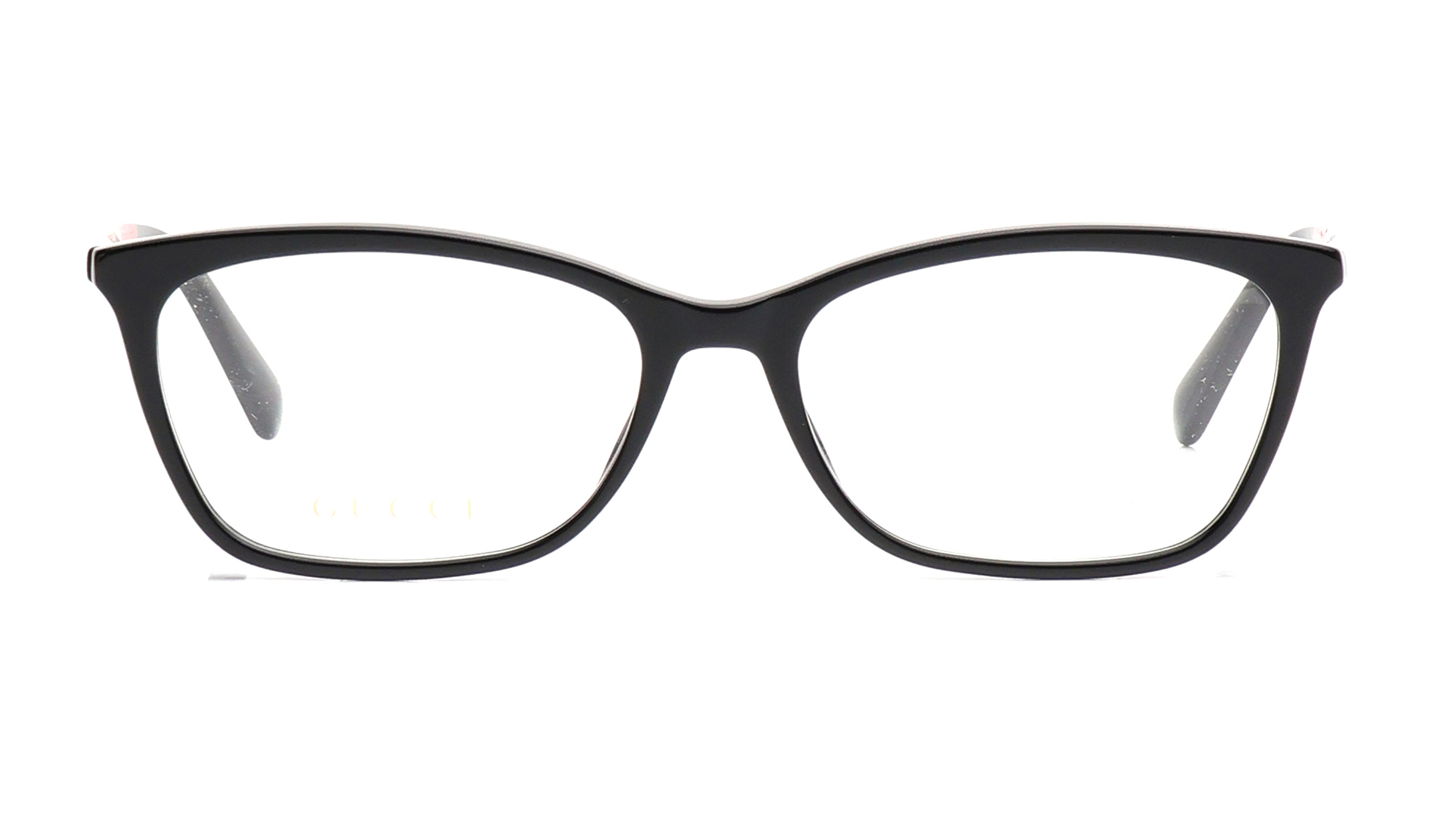 Image 1 of Black Rectangle Eyeglasses for Women from Gucci Available at Titan Eye+