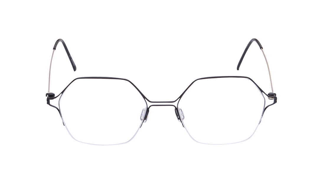 Image 1 of Rennes - Black Semi-Rimmed Eyeglasses from Zefr Available at Titan Eye+