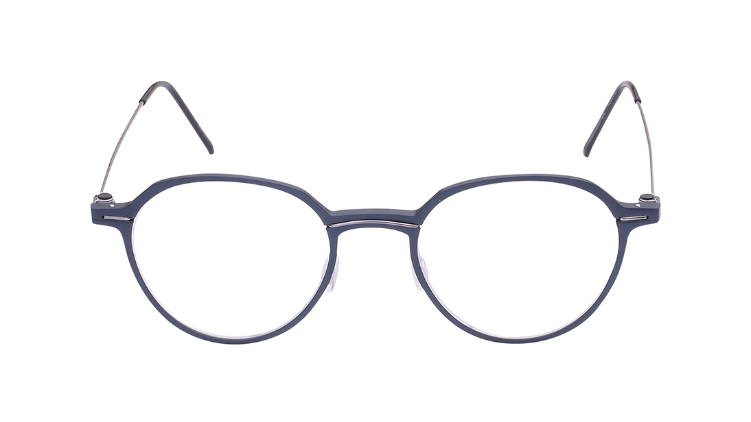Image 1 of Blue Round Eyeglasses for Men and Women from Zefr Available at Titan Eye+
