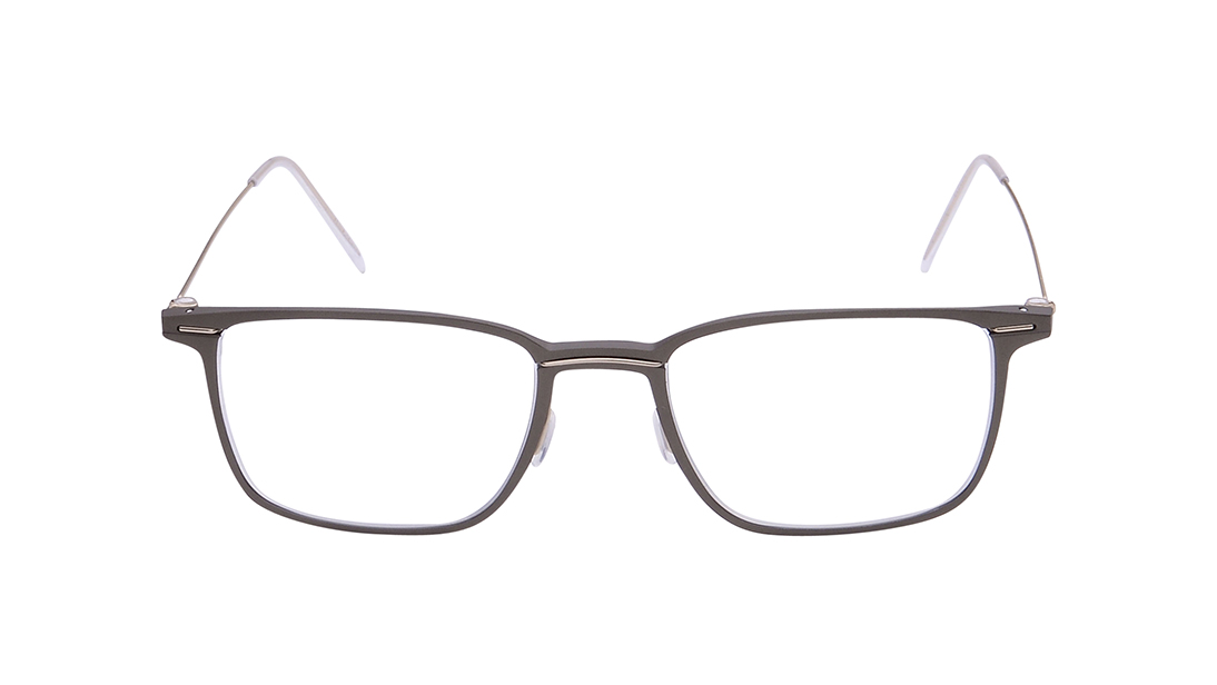 Image 1 of Grey Rectangle Eyeglasses for Men and Women from Zefr Available at Titan Eye+