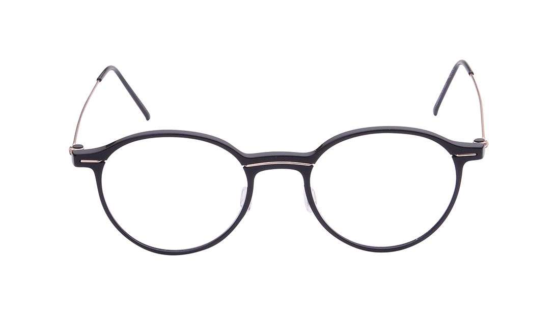 Image 1 of Black Round Eyeglasses for Men and Women from Zefr Available at Titan Eye+