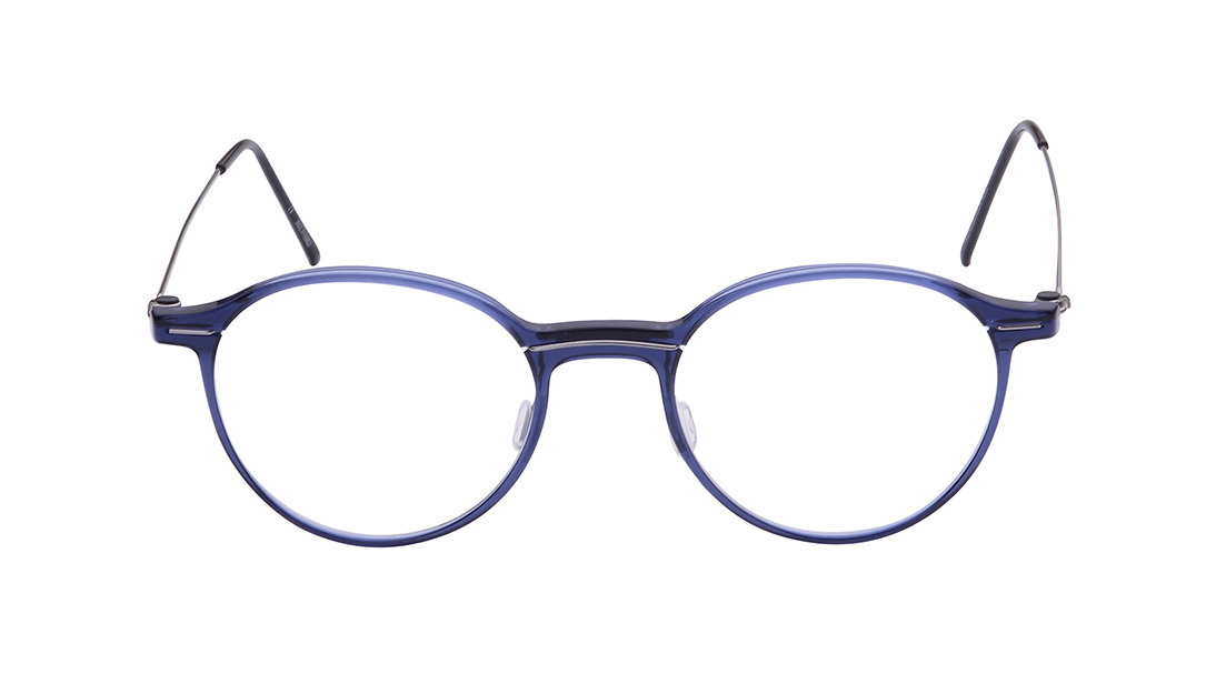 Image 1 of Blue Round Eyeglasses for Men and Women from Zefr Available at Titan Eye+
