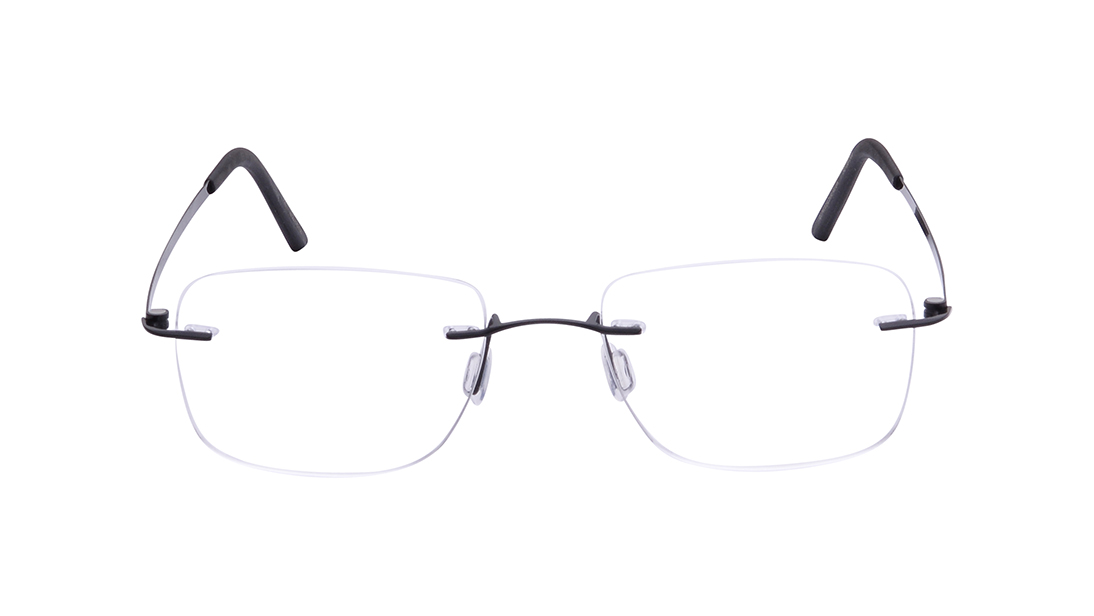 Image 1 of Versailles - Black Rimless Eyeglasses from Zefr Available at Titan Eye+