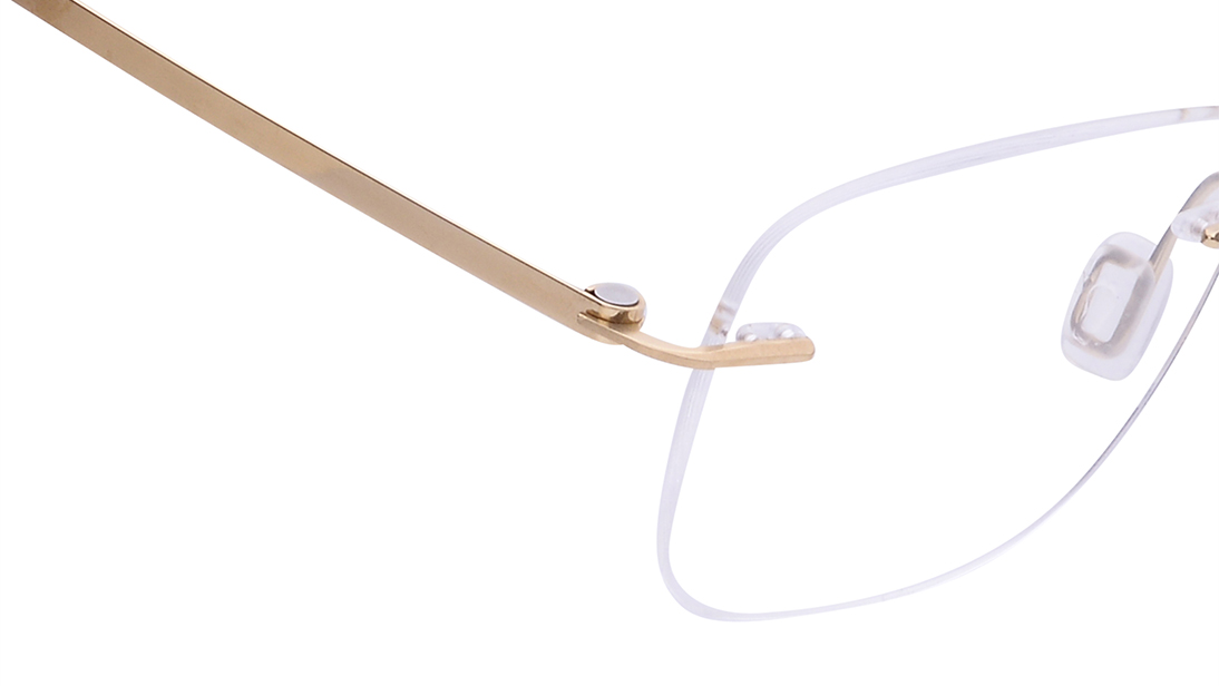 Gold Rectangle Rimless 4 Zefr - FLUM005CO020RUGOV at best price 