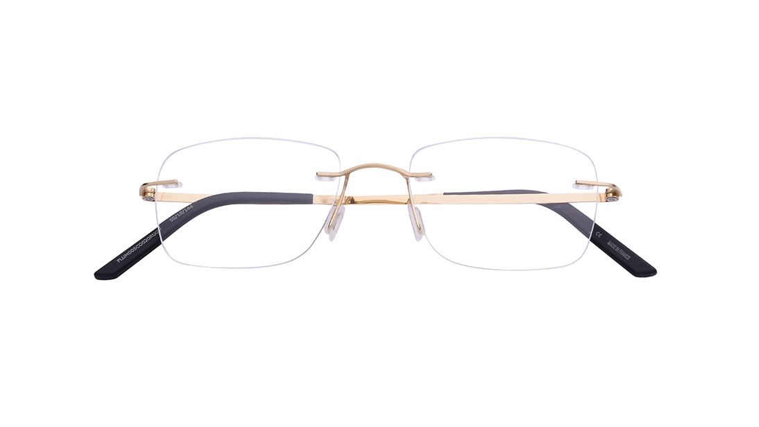 Gold Rectangle Rimless 4 Zefr - FLUM005CO020RUGOV at best price 