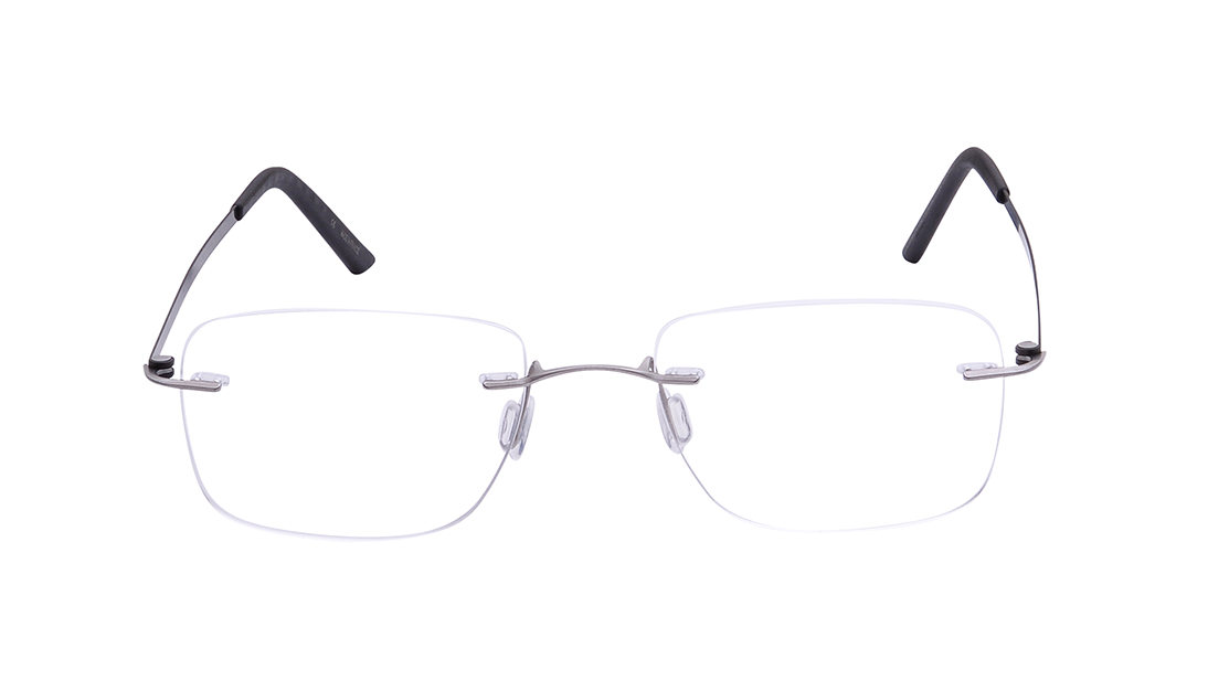 Image 1 of Versailles - Black Rimless Eyeglasses from Zefr Available at Titan Eye+