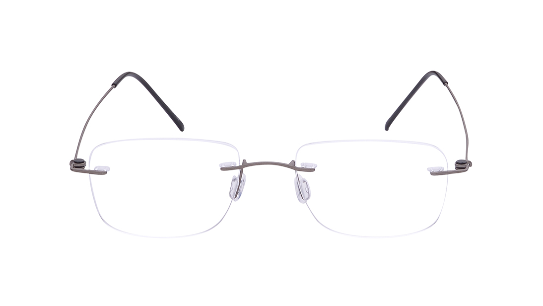 Image 1 of Black Rectangle Eyeglasses for Men and Women from Zefr Available at Titan Eye+