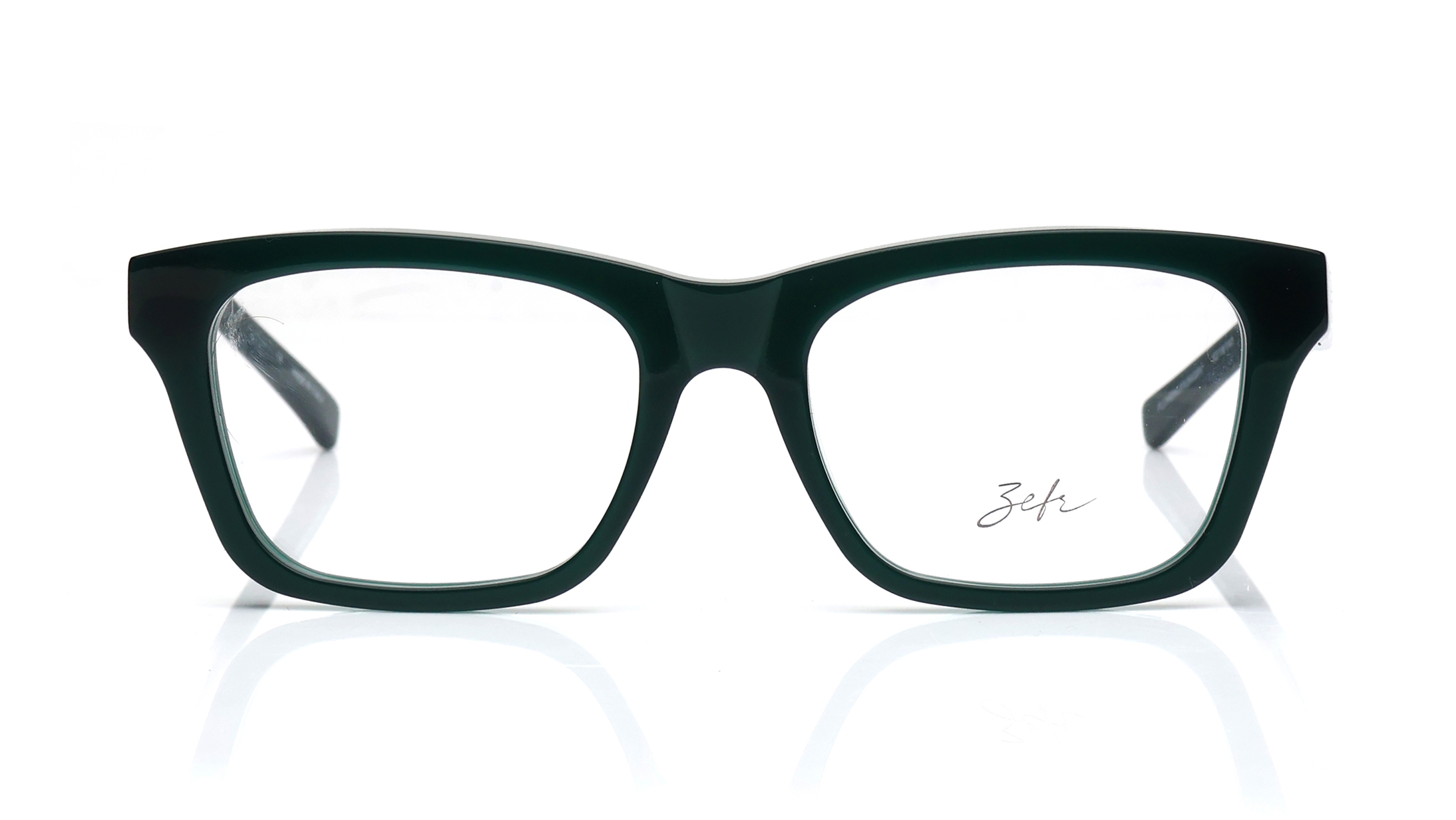 Image 1 of Green Rectangle Eyeglasses for Men and Women from Zefr Available at Titan Eye+