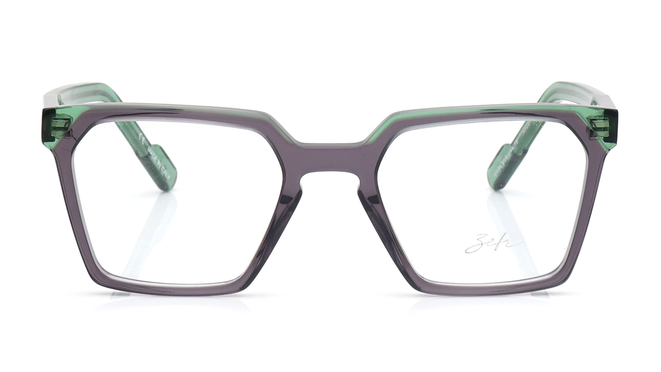 Image 1 of Grey Square Eyeglasses for Men and Women from Zefr Available at Titan Eye+