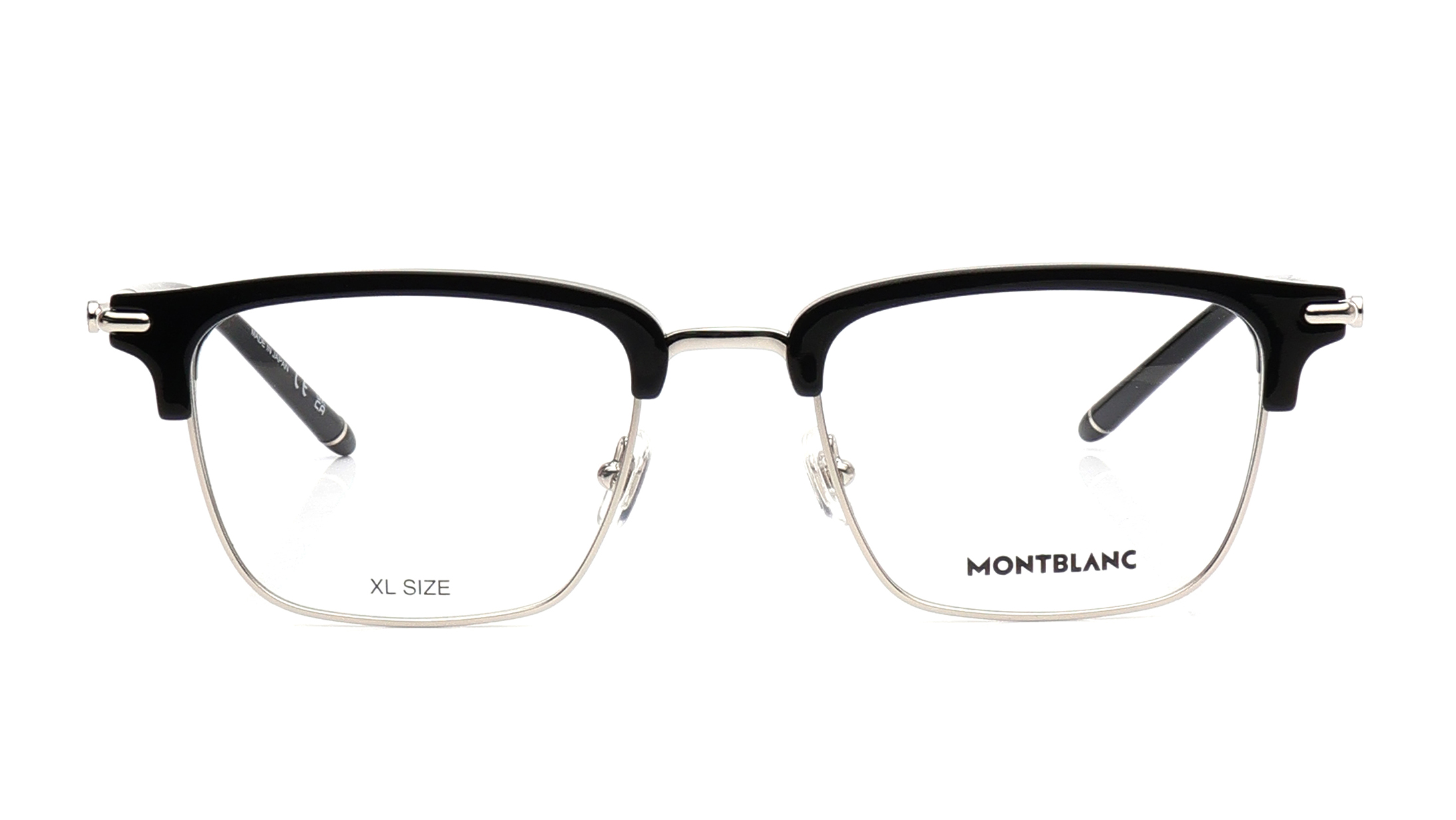 Image 1 of Black Clubmaster Eyeglasses for Men from Montblanc Available at Titan Eye+