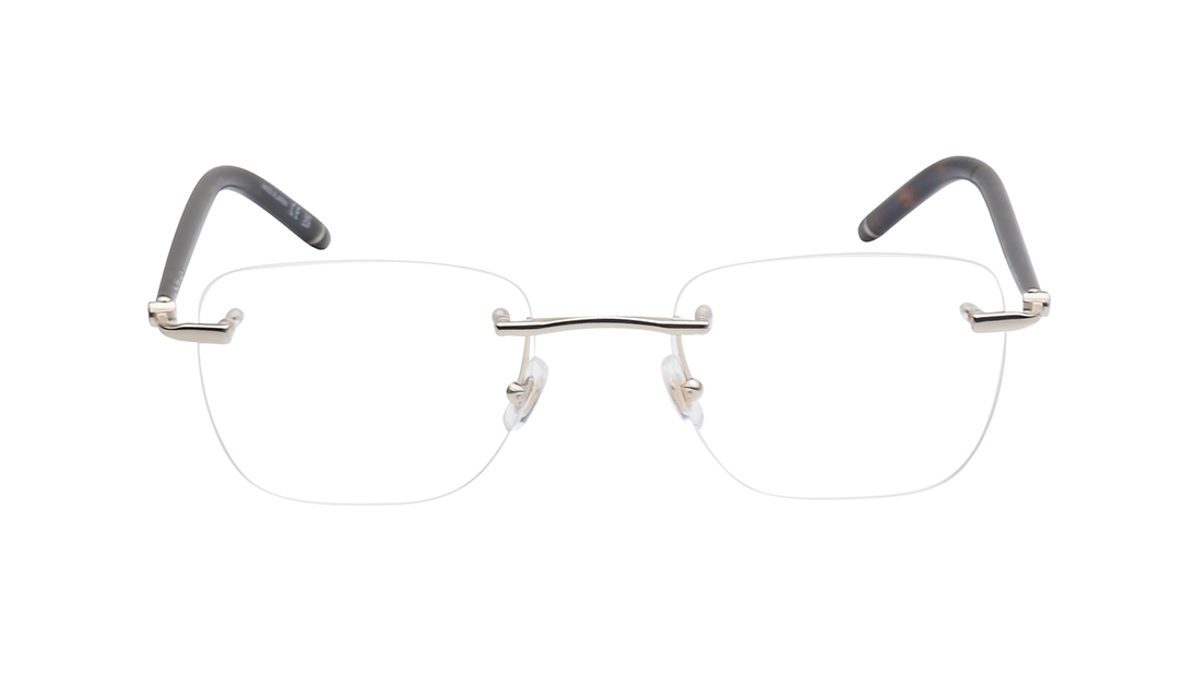 Image 1 of Gold Rectangle Eyeglasses for Men from Montblanc Available at Titan Eye+