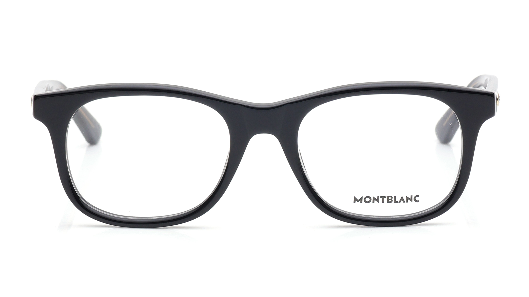 Image 1 of Black Rectangle Eyeglasses for Men from Montblanc Available at Titan Eye+