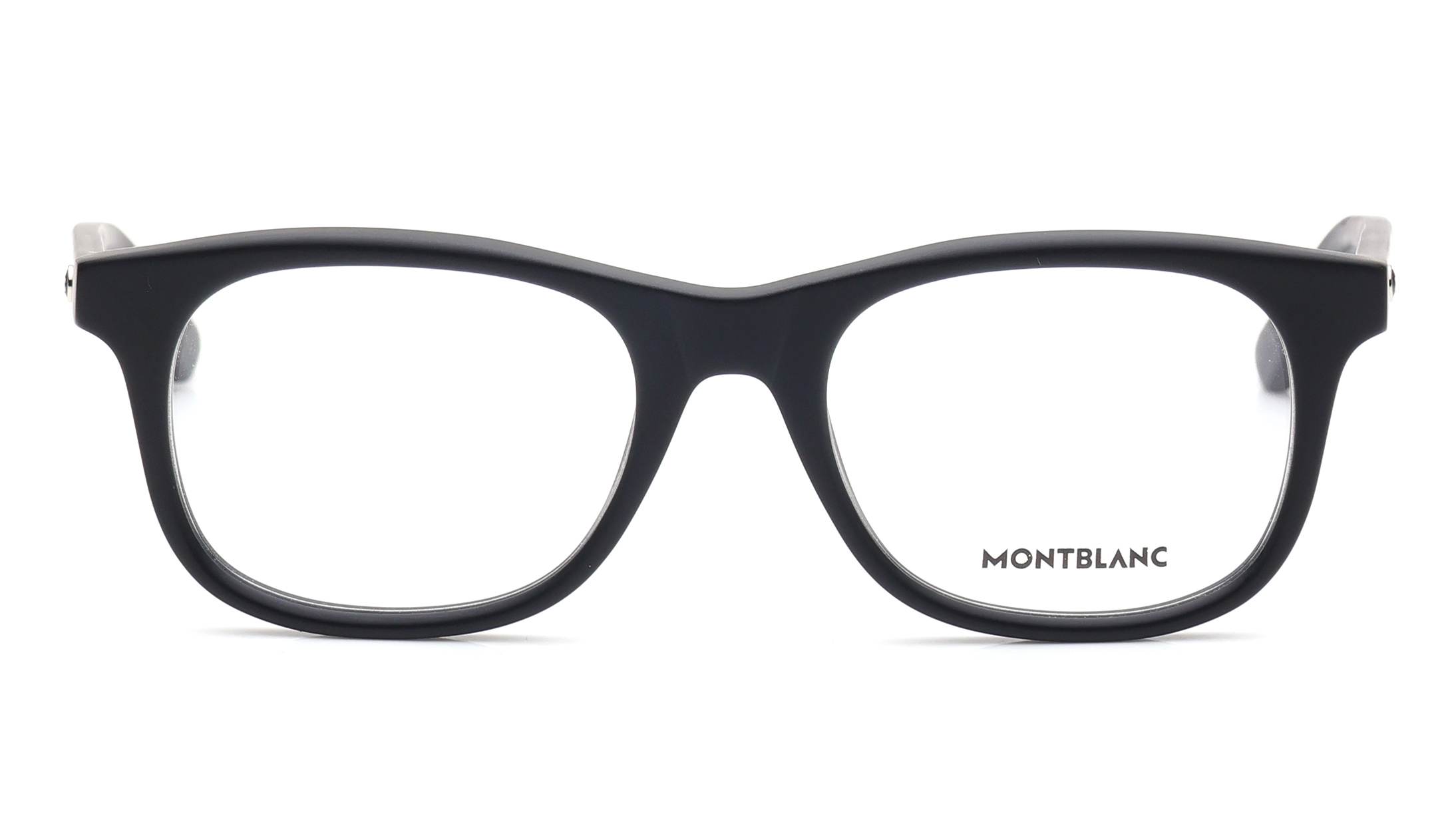 Image 1 of Black Rectangle Eyeglasses for Men from Montblanc Available at Titan Eye+